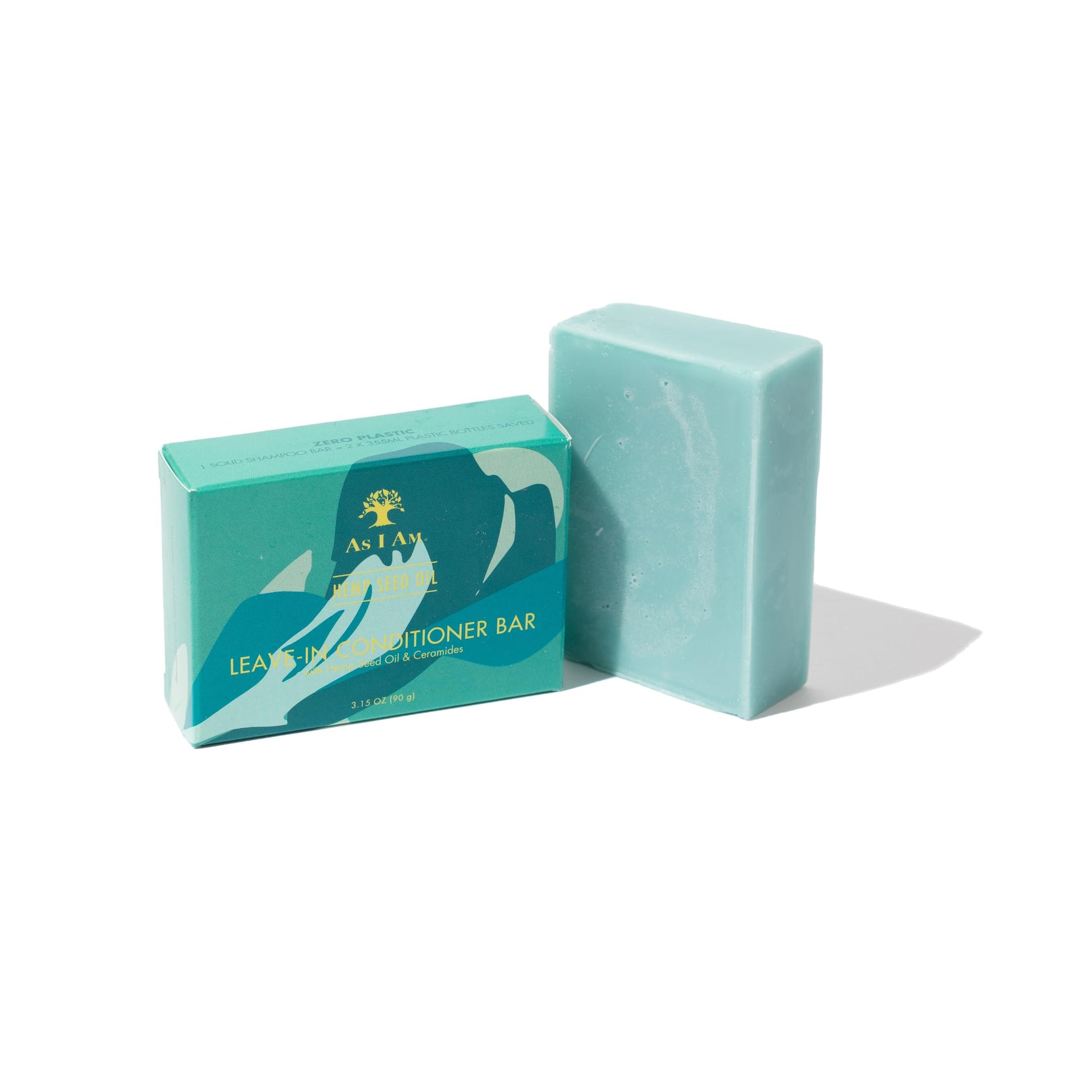 White Smoke As I Am Hemp Seed Oil Conditioner Bar - ounce with Calendula Betaine &