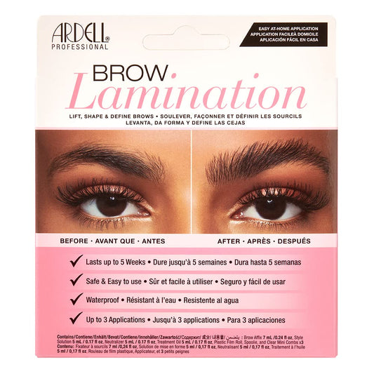 White Smoke Ardell Brow Lamination Kit, Lift, Shape, and Define Brows, Waterproof, 1-Pack