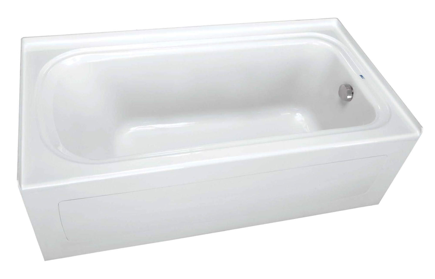 White Smoke PROFLO PFS6042LSK Hillsboro 60" x 42" Three Wall Alcove Acrylic Soaking Tub with Left Drain and Overflow - White