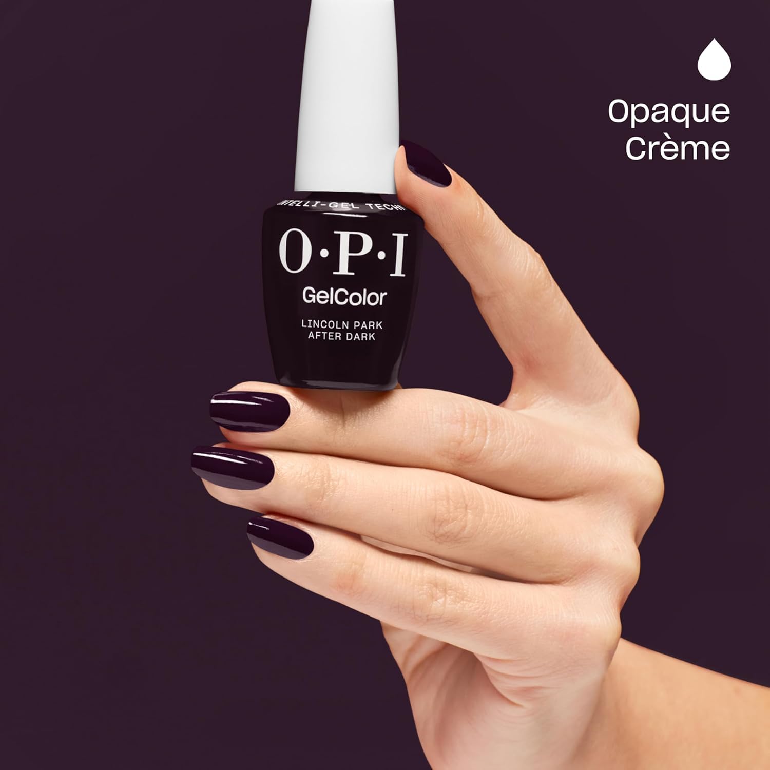 Black OPI GelColor Iconic Dark Shades Gel Nail Polish Trio Bundle | Lincoln Park After Dark + Malaga Wine + Cliffside Karaoke Crème UV Cure Gel Polish Colors