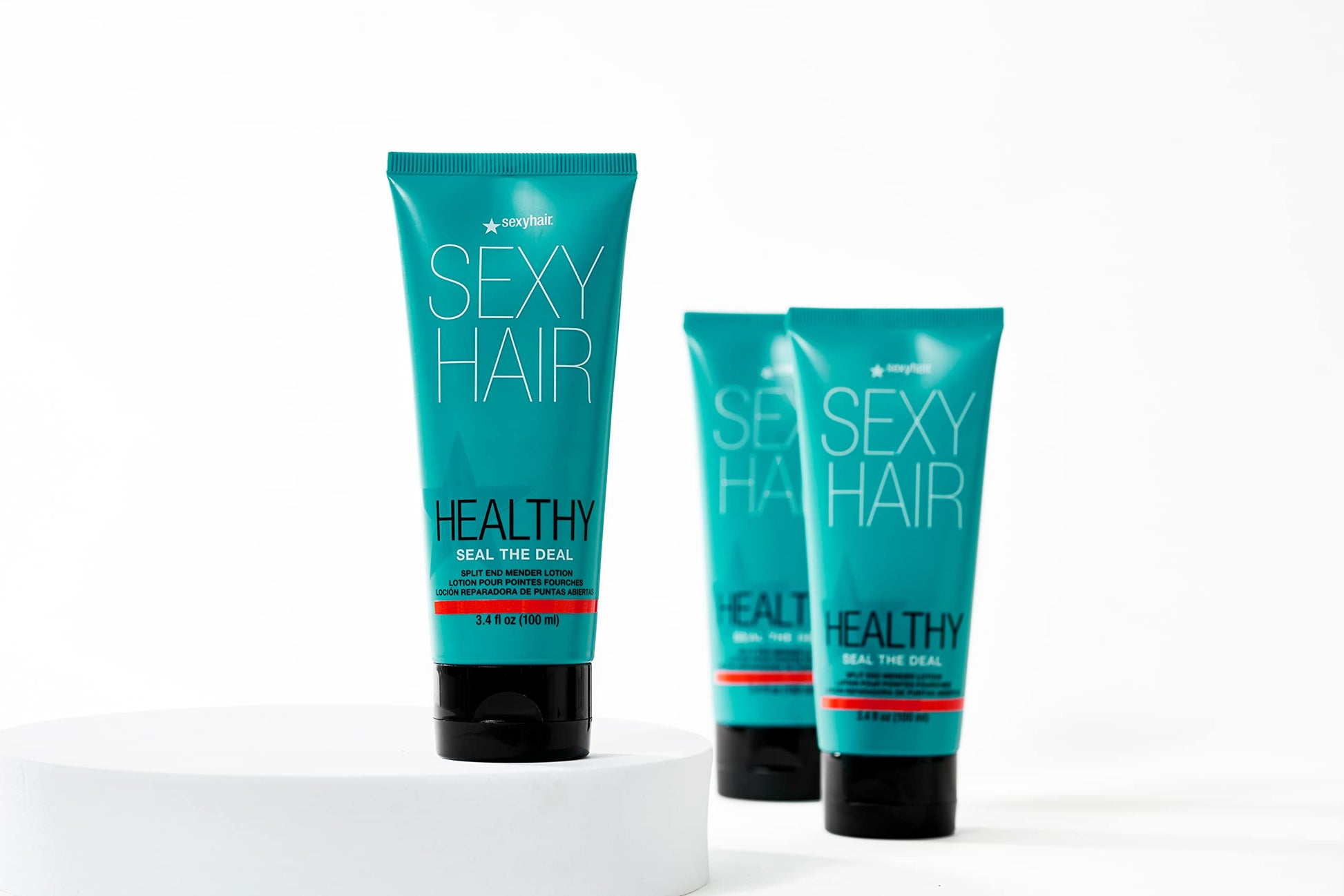 White Smoke SexyHair Healthy Seal the Deal Split End Mender Lotion, 3.4 Oz, Mends Split Ends, All Hair Types