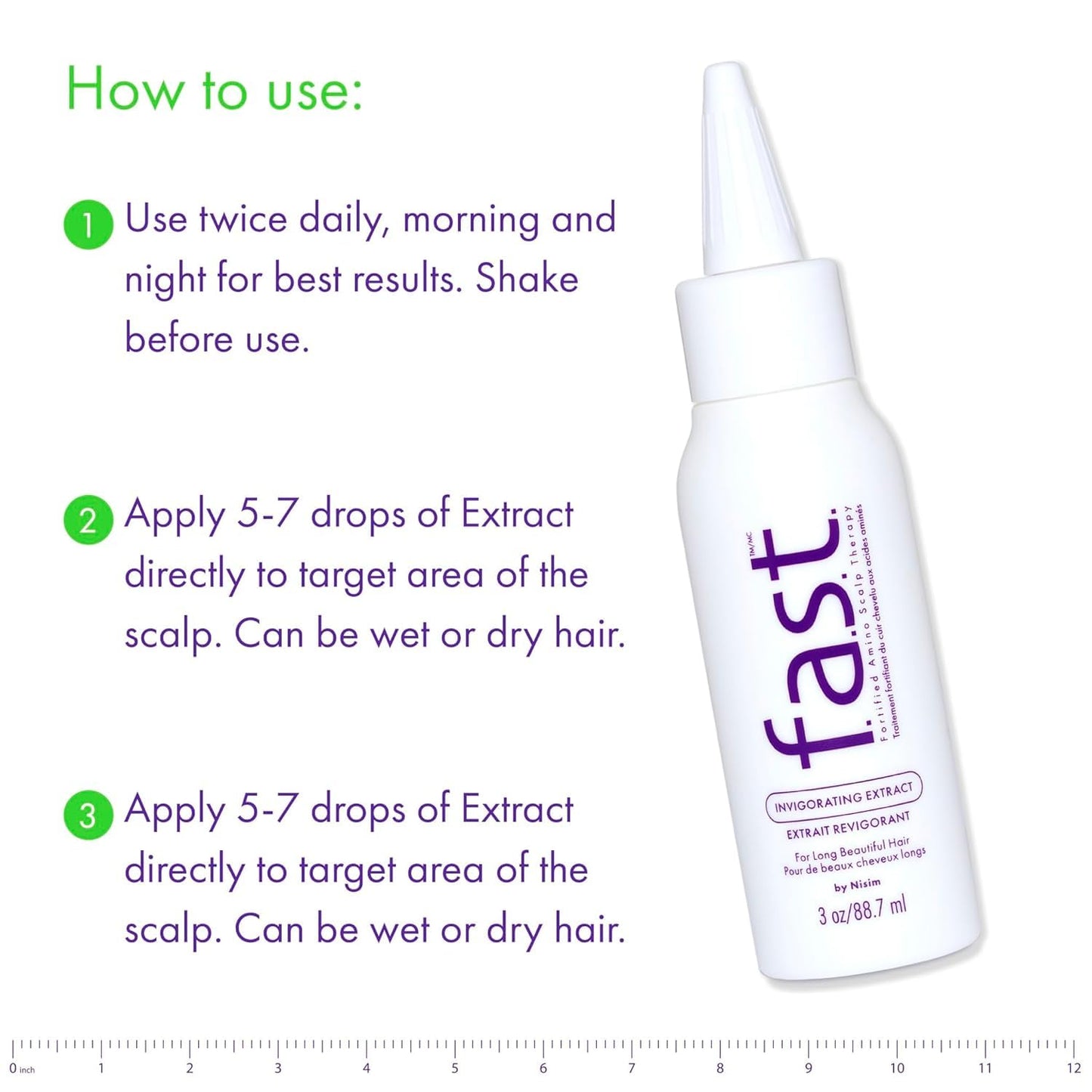 White Smoke Nisim F.A.S.T. Fortified Amino Scalp Therapy Invigorating Extract 3 oz