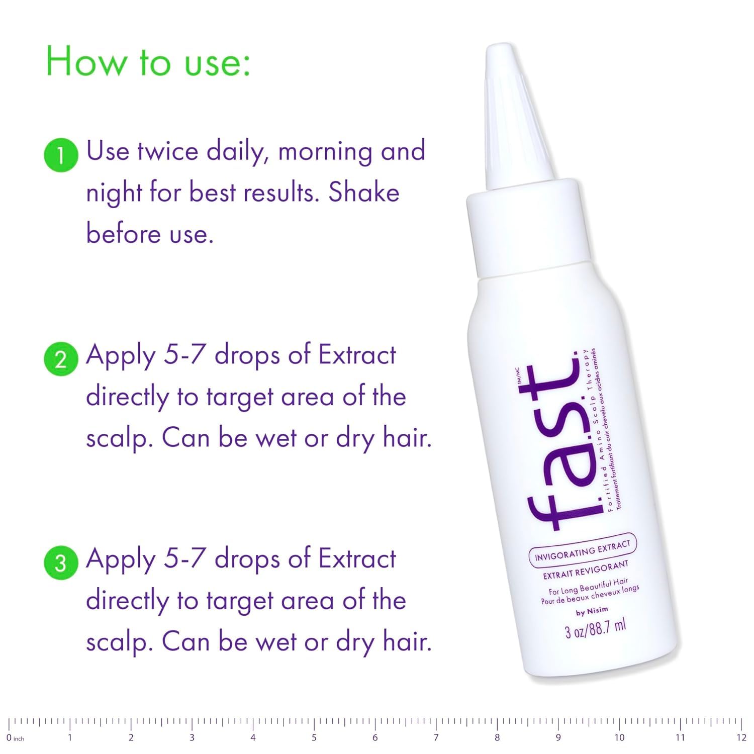 White Smoke Nisim F.A.S.T. Fortified Amino Scalp Therapy Invigorating Extract 3 oz