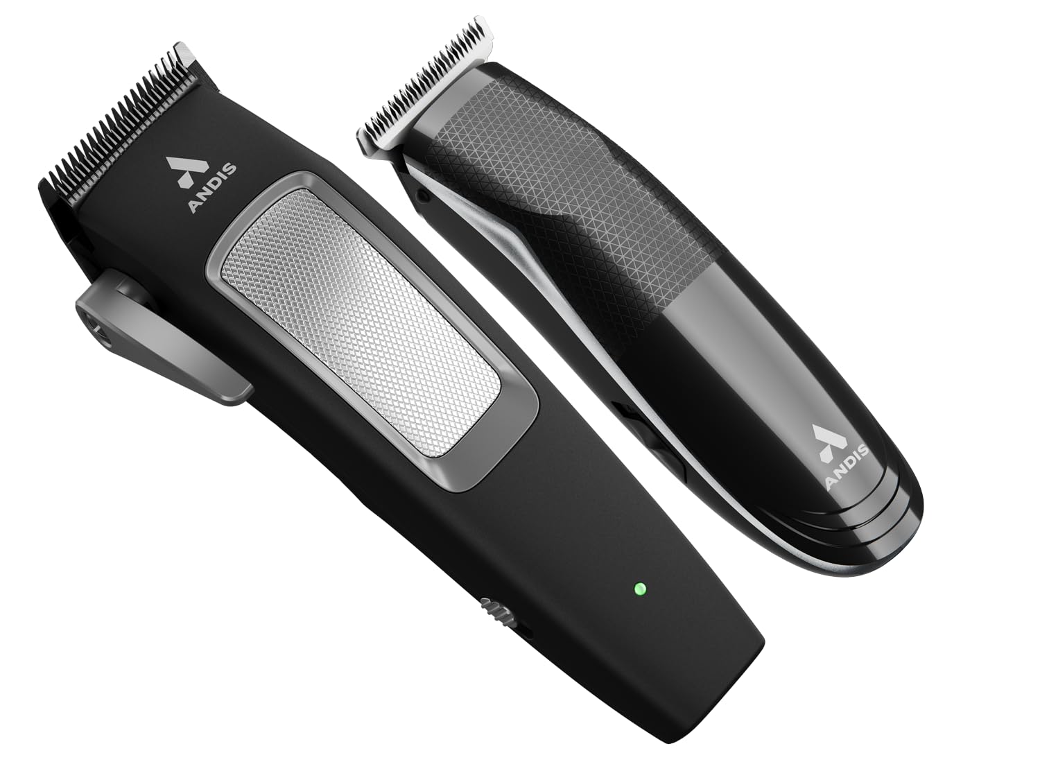 White Smoke Andis 561506 inCRED Cordless Adjustable Hair Clipper & Close-Cutting T-Blade Trimmer Combo Set, 23-Piece Kit, Powerful Motor, Lithium-Ion Battery, Black