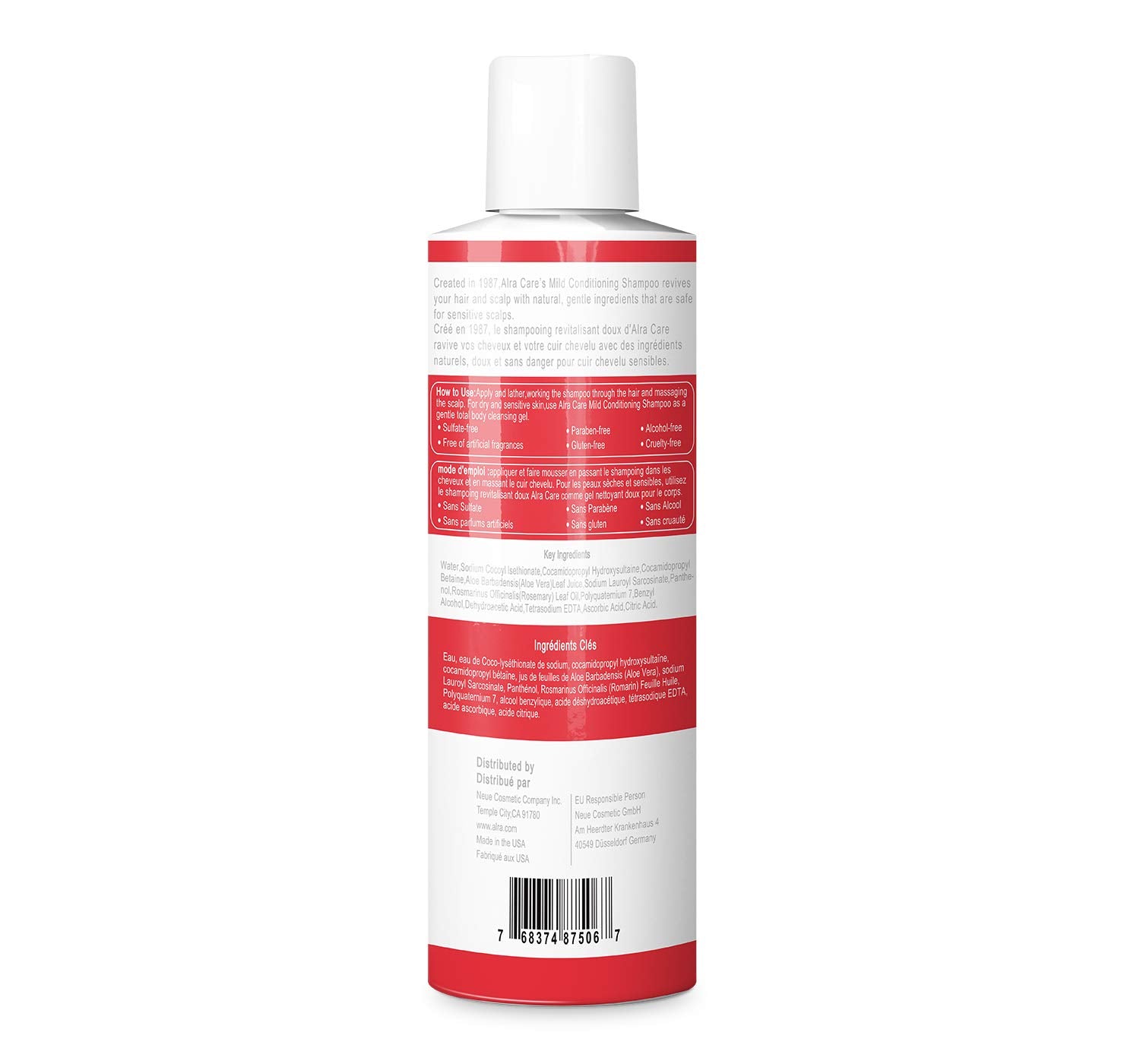 White Smoke Alra - Mild Conditioning Shampoo - Gentle Cleanser and Conditioner for Cancer Patients During and After Radiation and Chemotherapy - Improves Fragile Hair - Promotes Growth (8oz)