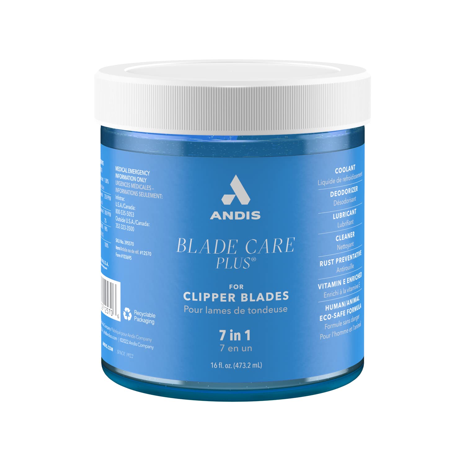 Steel Blue Andis Blade Care Plus Disinfectant, 16.5-Ounce
