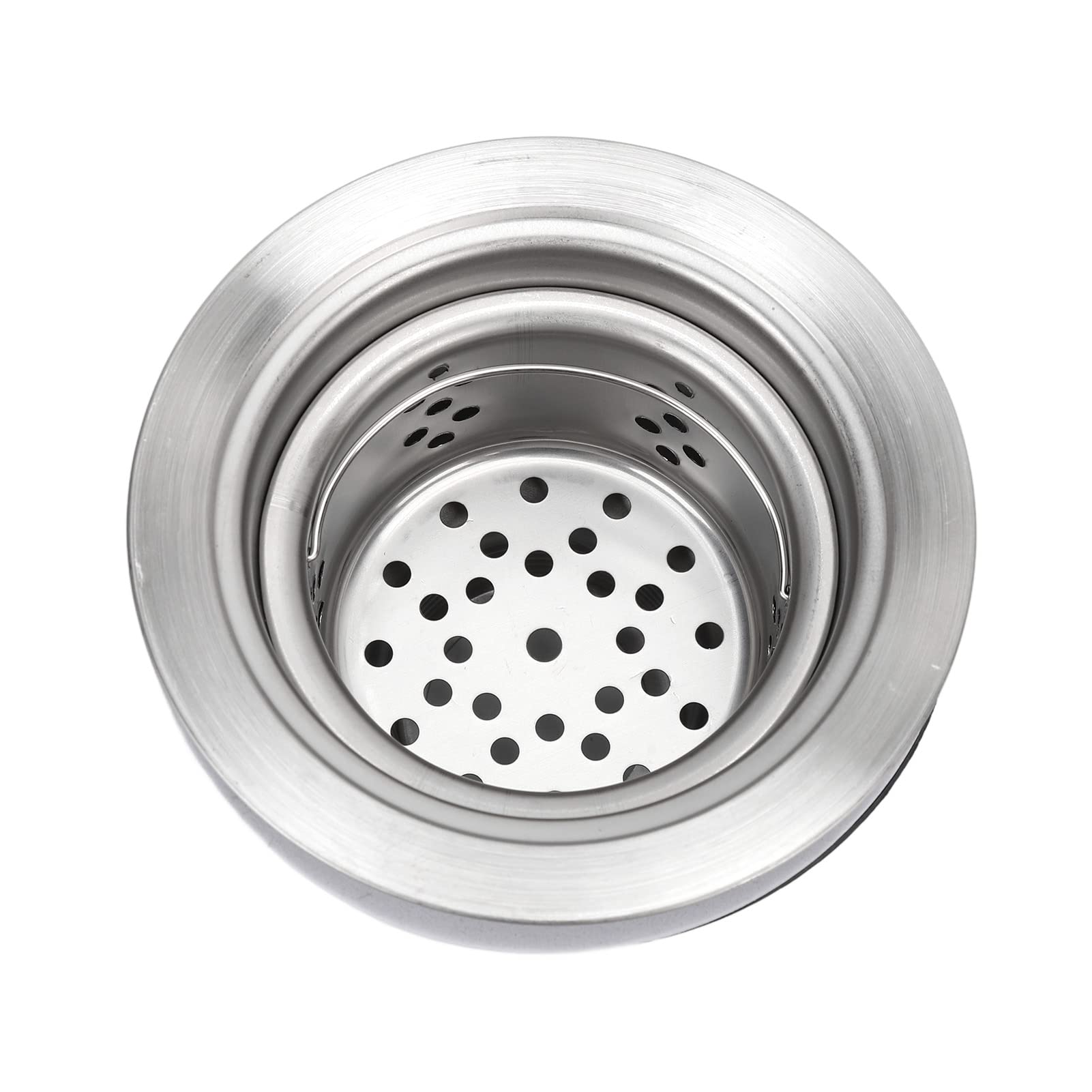 White Smoke Drain Plug Stainless Steel Sink Plug, Hair Salon Shampoo Basin Drain Plug, Sink Plug with Hair Catcher Accessories for Shampoo Bed