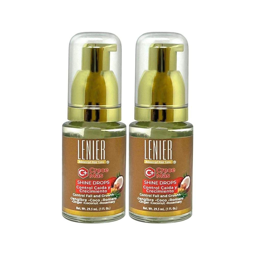 White Smoke Lenier Gotas de Brillo Crece Mas Shine Drops 1oz (Pack of 2)