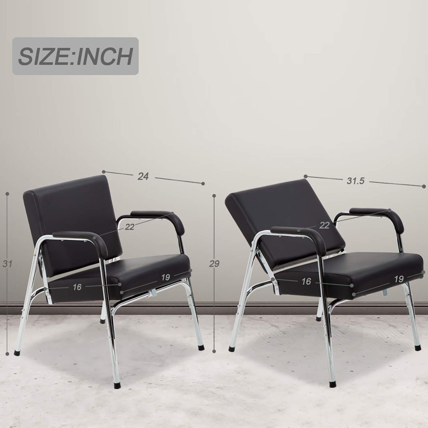 Light Gray PayLessHere Barber Chair Reclining Salon Chair for Hair Stylist Chair Portable Shampoo Chairs for Salon with Stable Metal Frame can Sit or Lie Down for Beauty and Hairdressing
