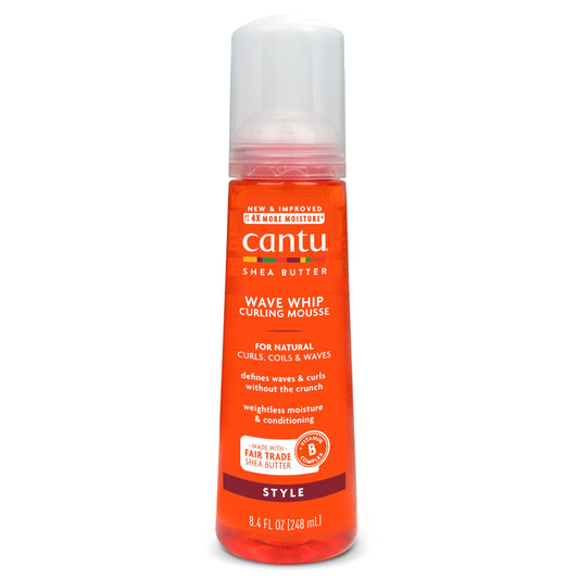 Light Gray Dr Teal's Cantu Natural Hair Wave Whip Curling Mousse,8.4 oz (07570-12/3EU)