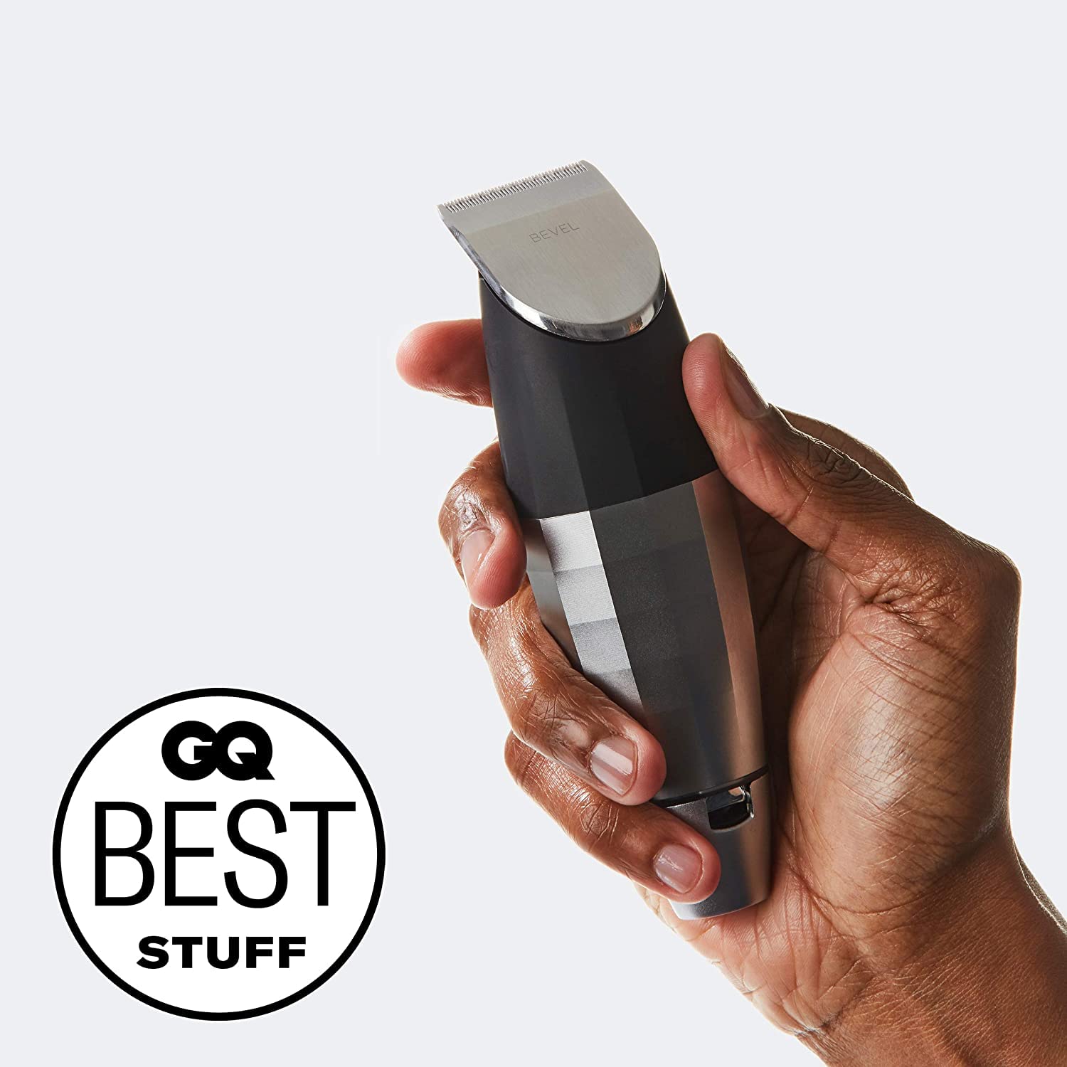 Lavender Bevel Beard Trimmer for Men - Cordless Trimmer, 6 Hour Rechargeable Battery Life, Tool Free Adjustable Zero Gapped Blade, Barber Supplies, Mustache Trimmer, Silver
