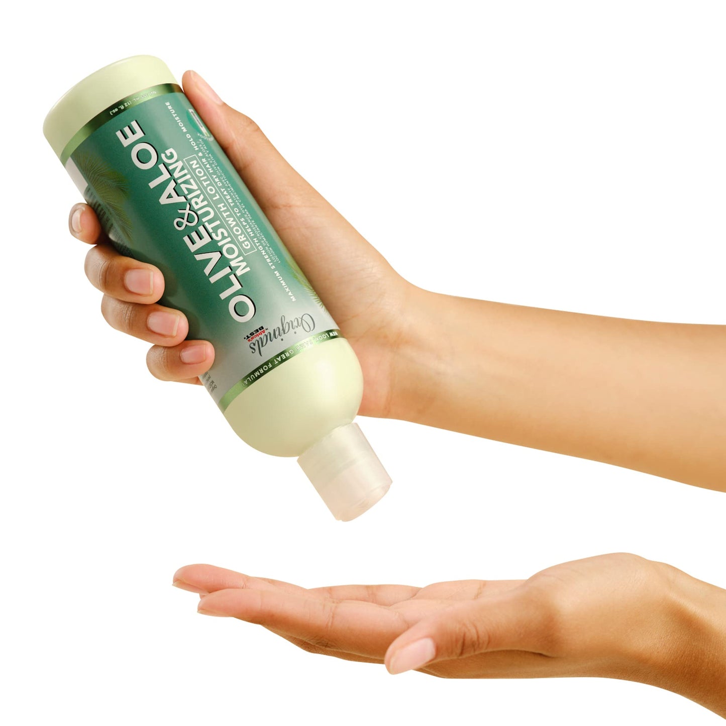 White Smoke Originals by Africa's Best Olive & Aloe Moisturizing Growth Lotion, Ultimate Hydration Finishing Step, For All Hair Types and Textures, Petroleum & Mineral Oil Free, 12 oz
