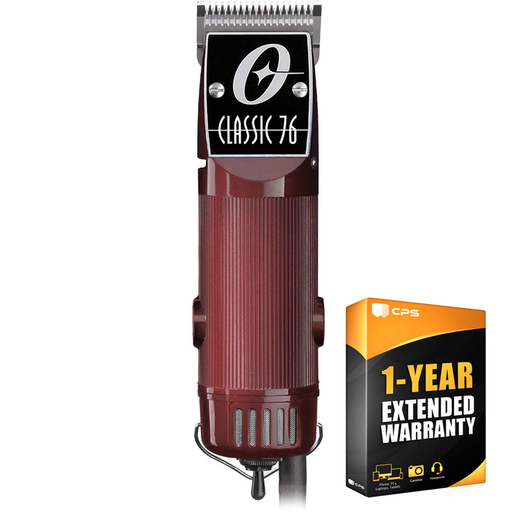 White Smoke Oster Classic 76 Universal Motor Clipper (076076-010-003) w/Detachable #000 & #1 Blade Red