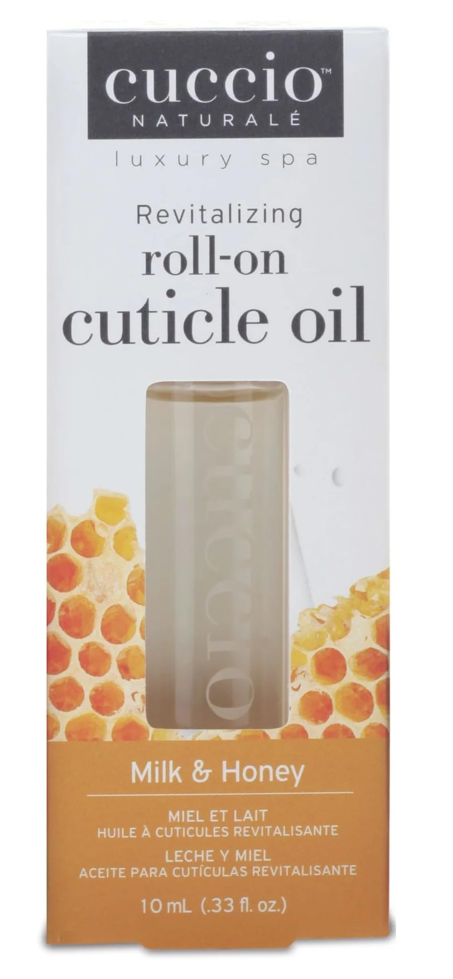 Light Gray Cuccio Naturale Revitalizing Roll-On Cuticle Oil – Milk & Honey – 10ml – Nourishing and Hydrating Treatment for Healthier Nails & Cuticles – Easy-to-Use Rollerball Applicator – Paraben & Cruelty-Free
