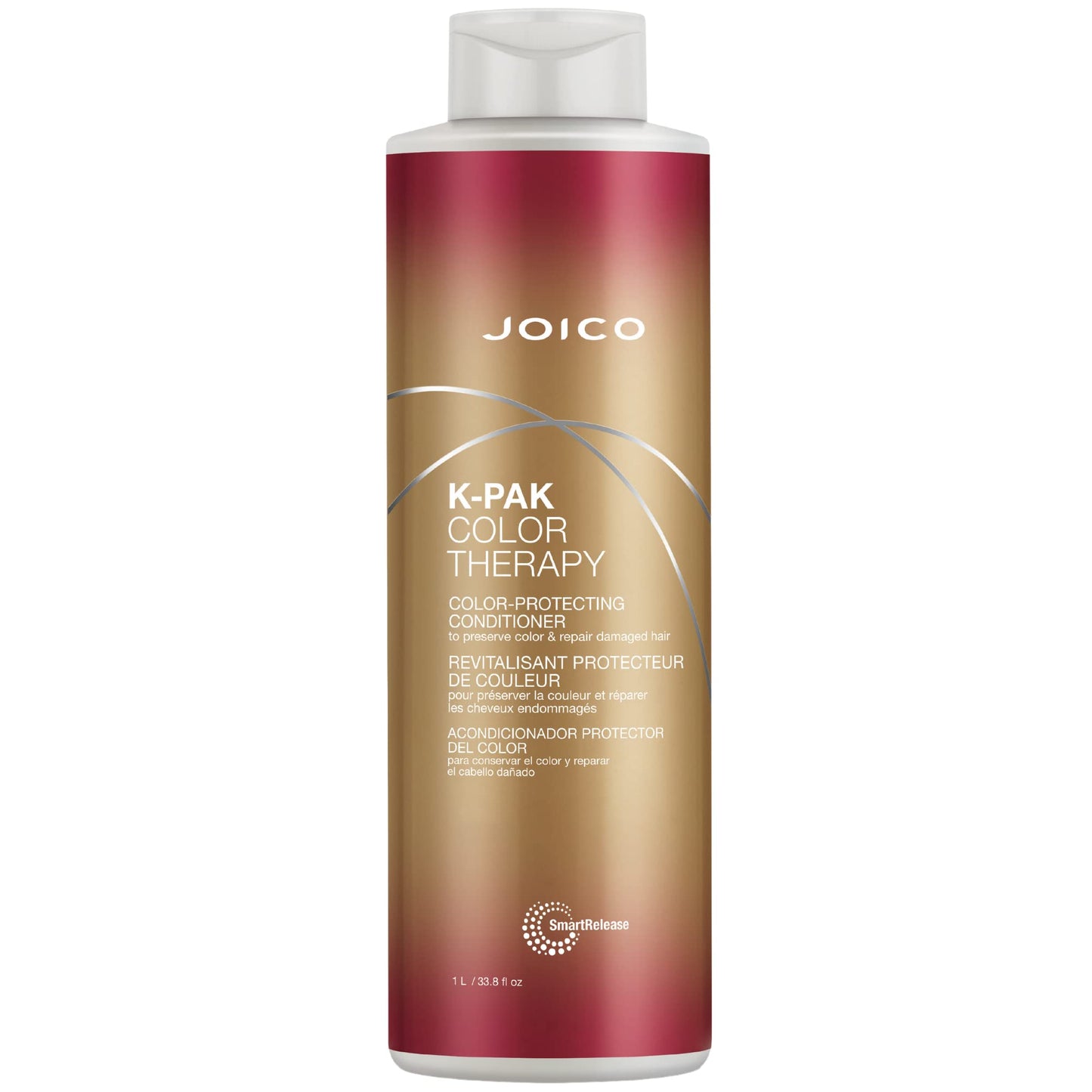 Rosy Brown Joico K-PAK Color Therapy Color-Protecting Conditioner | For Color-Treated Hair | Boost Shine & Elasticity | Repair Breakage | Rebuild Damaged Hair | With Keratin & Argan Oil | 33.8 Fl Oz
