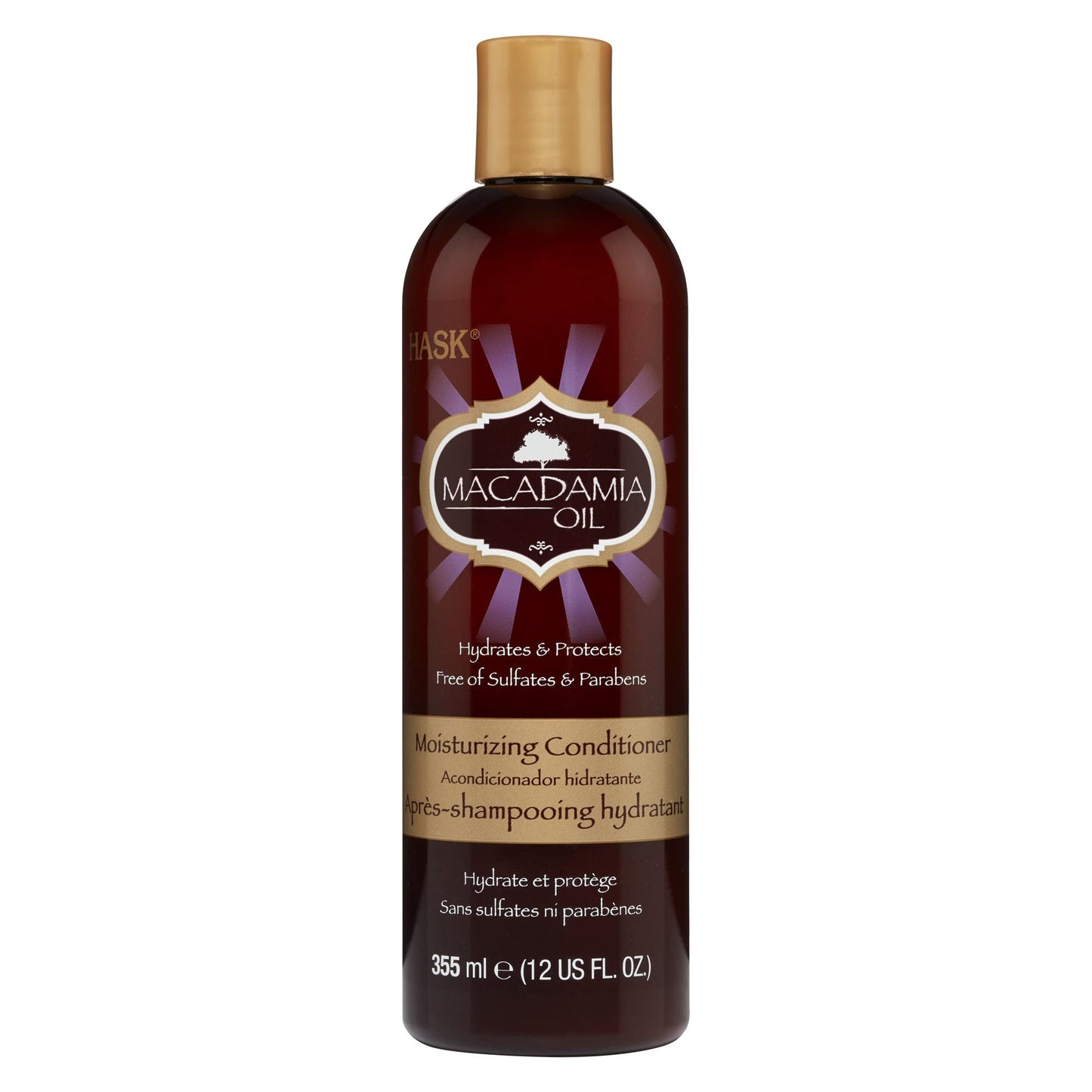 White Smoke Hask Conditioner Macadamia Oil Moisturizing 12 Ounce (354ml) (3 Pack)