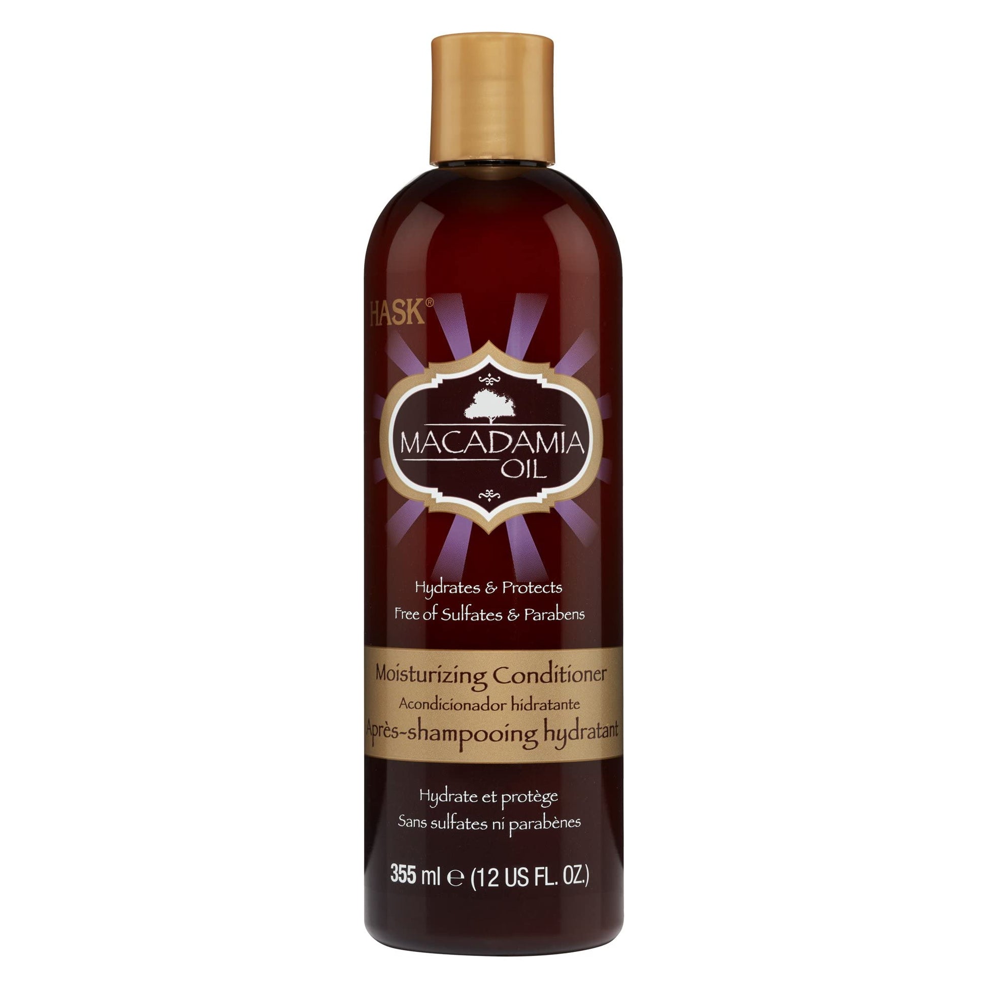 White Smoke Hask Conditioner Macadamia Oil Moisturizing 12 Ounce (354ml) (3 Pack)
