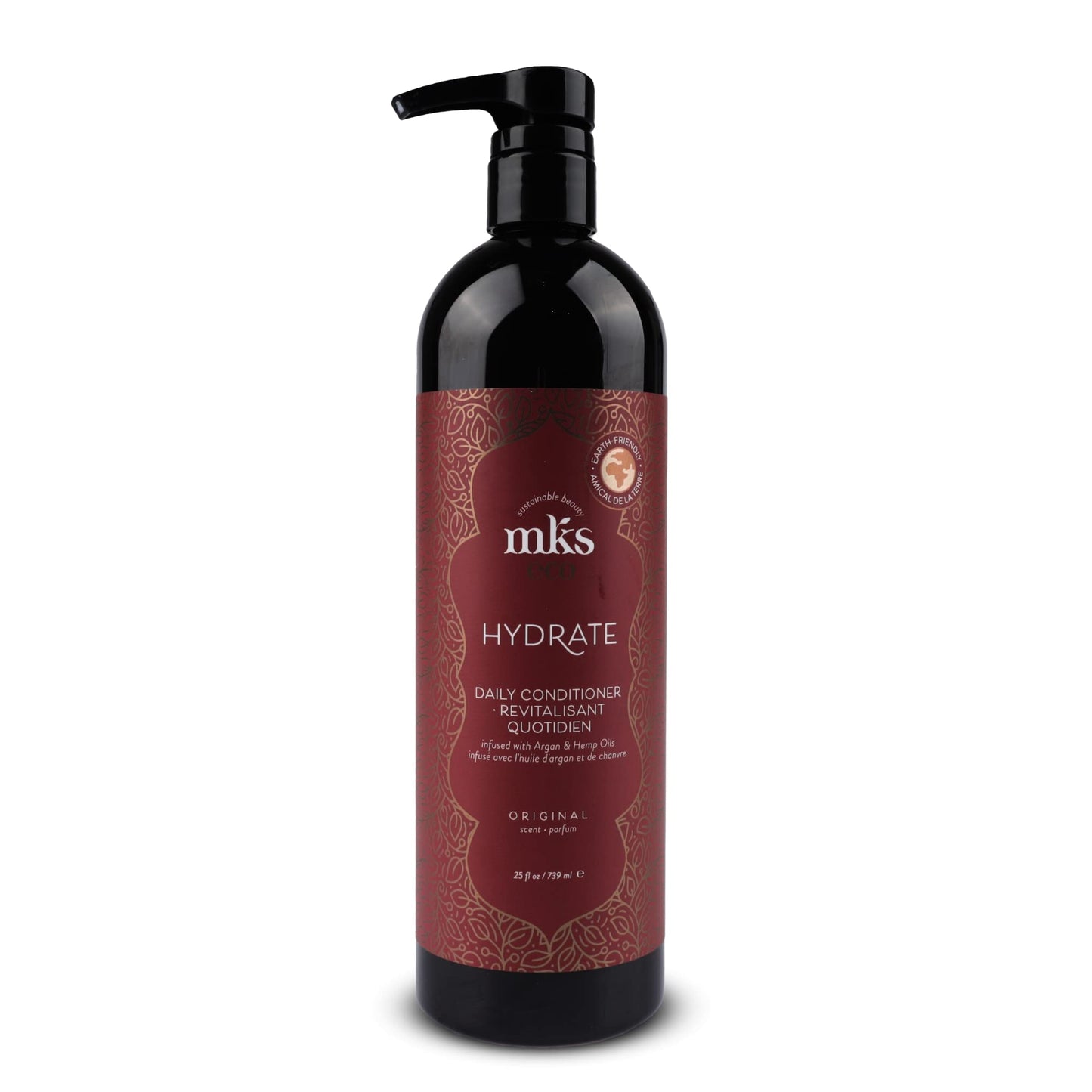 White Smoke MKS eco Hydrate Conditioner, Original Scent - 25 fl oz - Nourish & Moisturize Hair, Protect Against Breakage - Moroccan Argan Oil, Hemp Seed Oil - Vegan, Cruelty Free