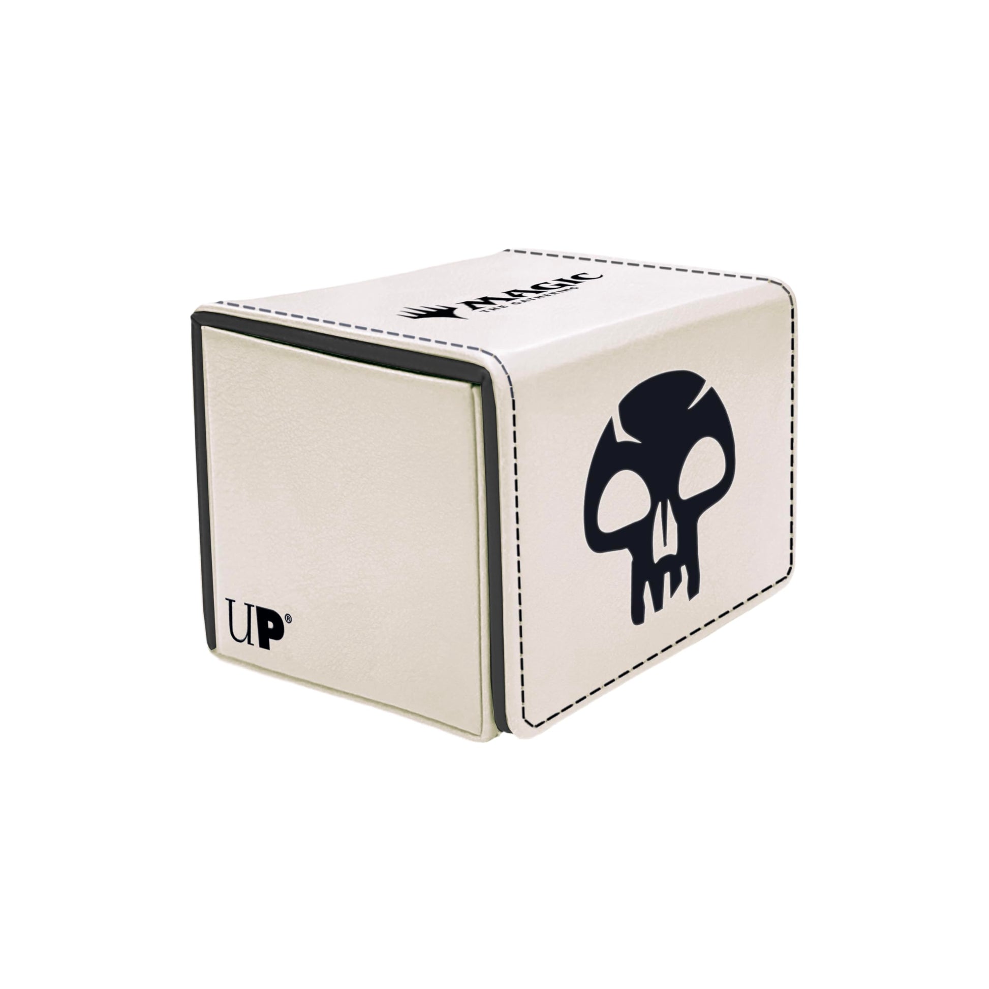 Light Gray Ultra PRO - Mana 8 Alcove Edge Deck Box - Swamp for Magic: The Gathering, Store & Protect up to 100 Standard Size MTG Cards, Great for Commander Deck, Side Loading Deck Box, Premium Leatherette Finish