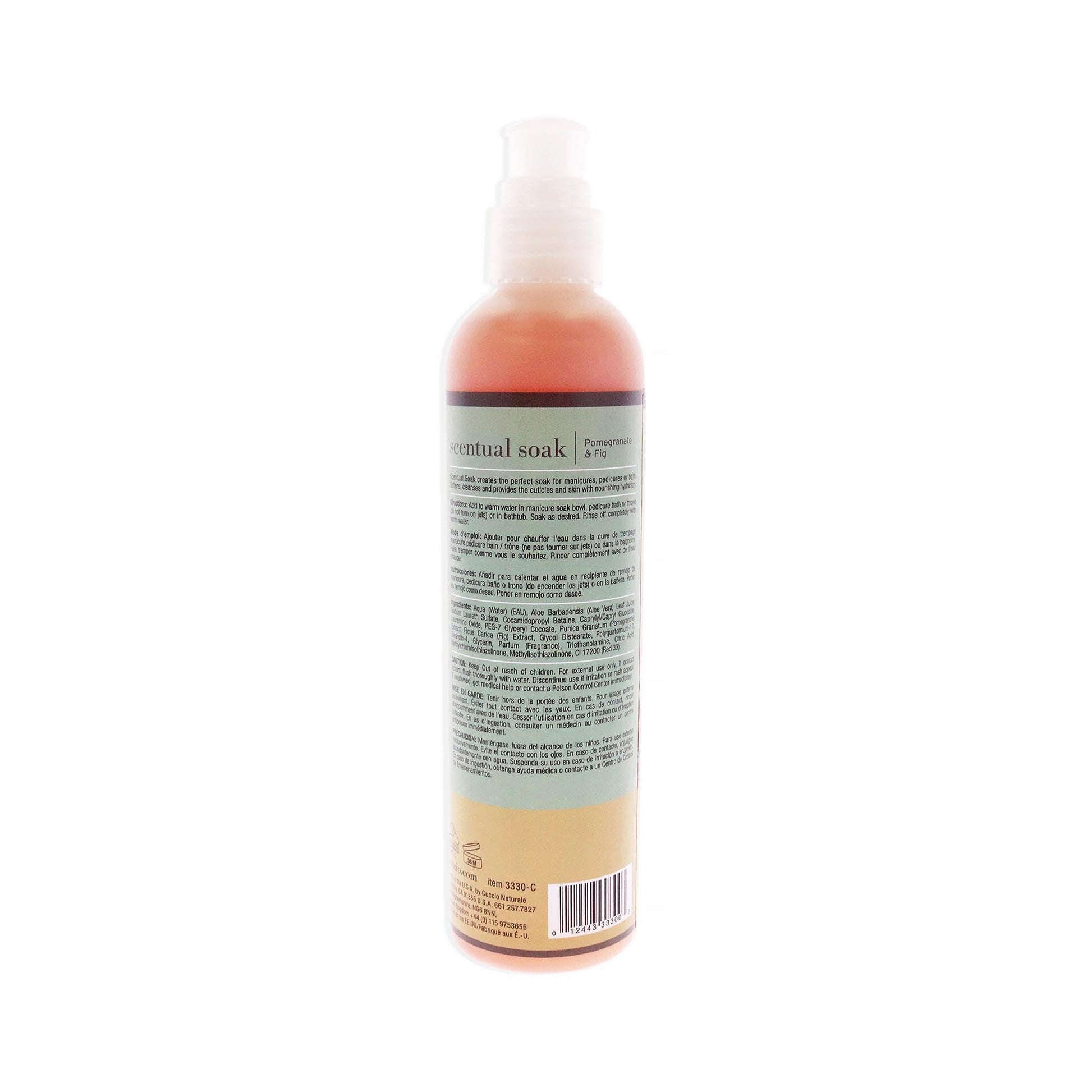 White Smoke Cuccio Naturale Scentual Soak - Creamy, Liquid Wash for Mani-Pedi - No Parabens - Soften, Cleanse and Hydrate Skin - Anti-Aging Solution - Use On Hands, Body and Feet - Pomegranate and Fig - 8 Oz