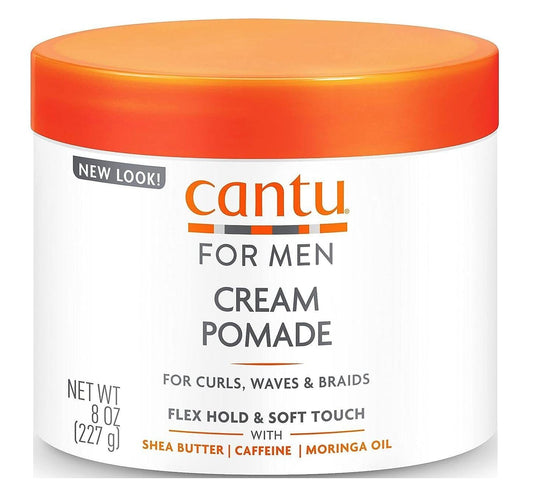 White Smoke Cantu Mens Cream Pomade 8 Ounce Jar (Pack of 2)
