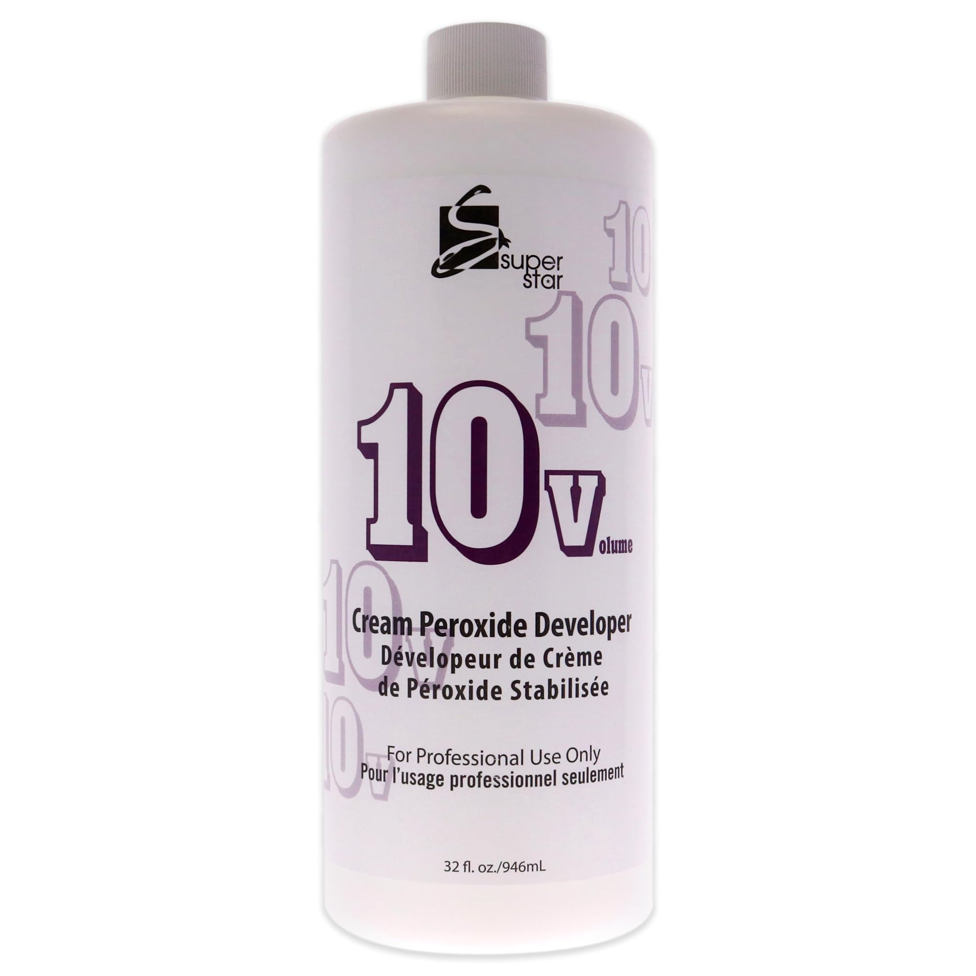White Smoke SUPER STAR 10v Cream Peroxide Developer, 32 Fluid Ounce
