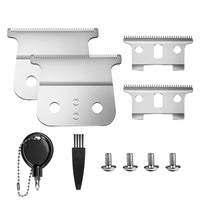 White Smoke 2 Pack Replacement T-Blades Compatible with Andis T-Outliners GTO,GO and SLS Trimmers,Silver