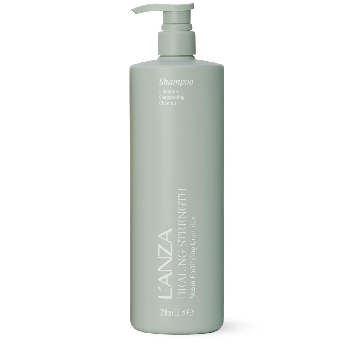 Gray L'ANZA Healing Strength Shampoo For Dry, Damaged Hair, Daily Shampoo that Strengthens, Repairs Damage, Moisturizing, Boosts Shine, Gentle Cleanse, Color Safe Anti-Humidity, Sulfate Free (33.8 Fl Oz)