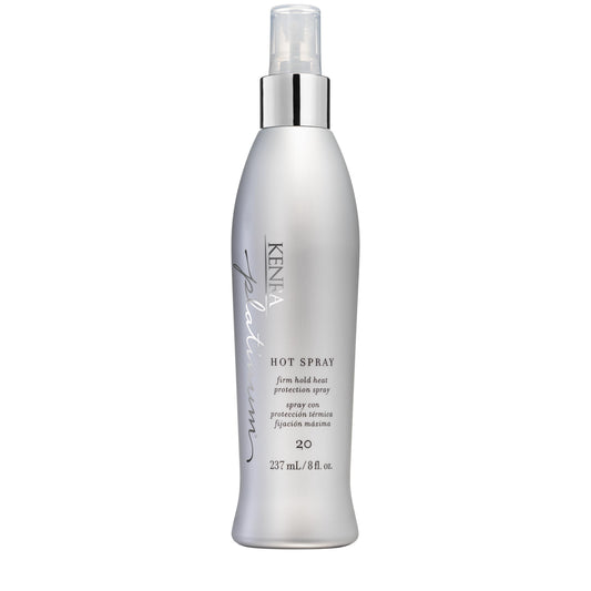 Gray Kenra Platinum Hot Spray 20 | Heat Protection Styler | Long-Lasting, Firm Hold | Adds Vibrant Shine | Humidity & Thermal Protection | Clean Release From Heated Tools | All Hair Types | 8 fl. Oz