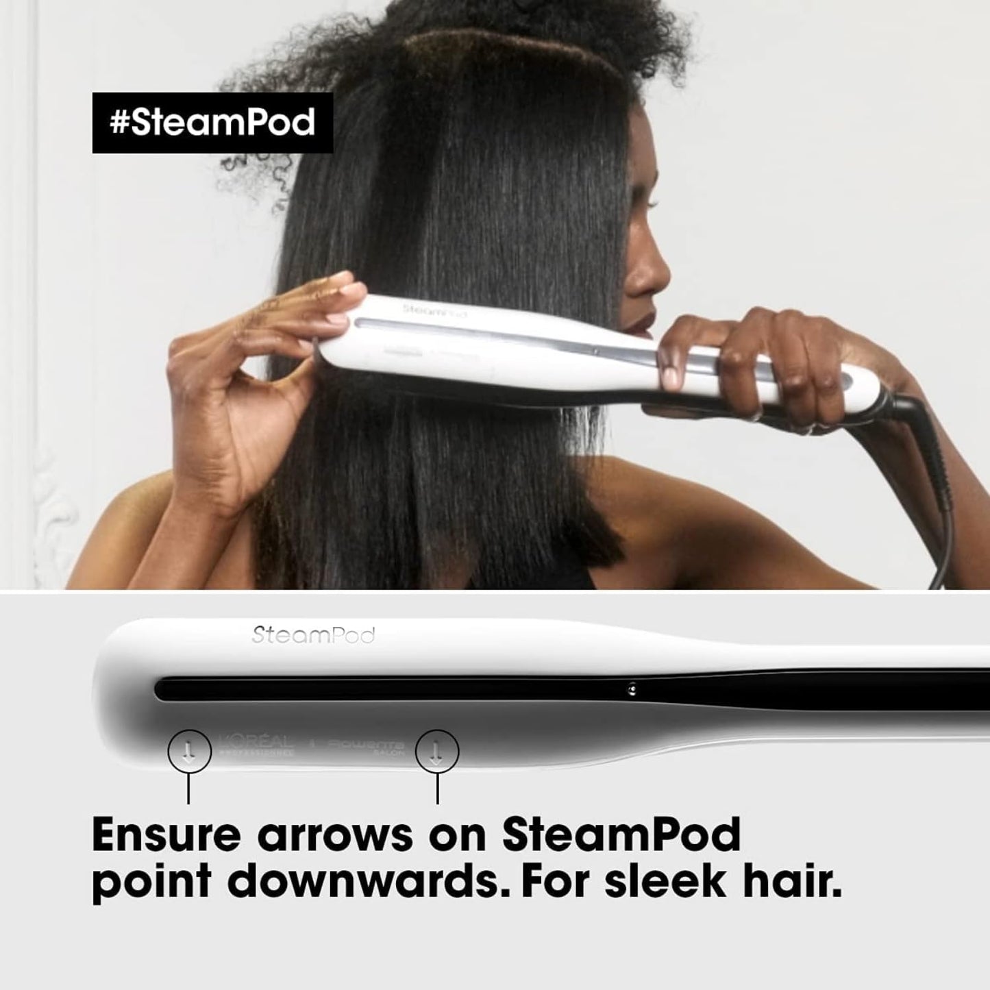 Lavender L'Oréal Professionnel Paris Steampod Hair Straightener & Styling Tool - Professional Steam Styler For All Hair Types & Textures, 24 Hour Frizz Control, Smooths & Adds Shine