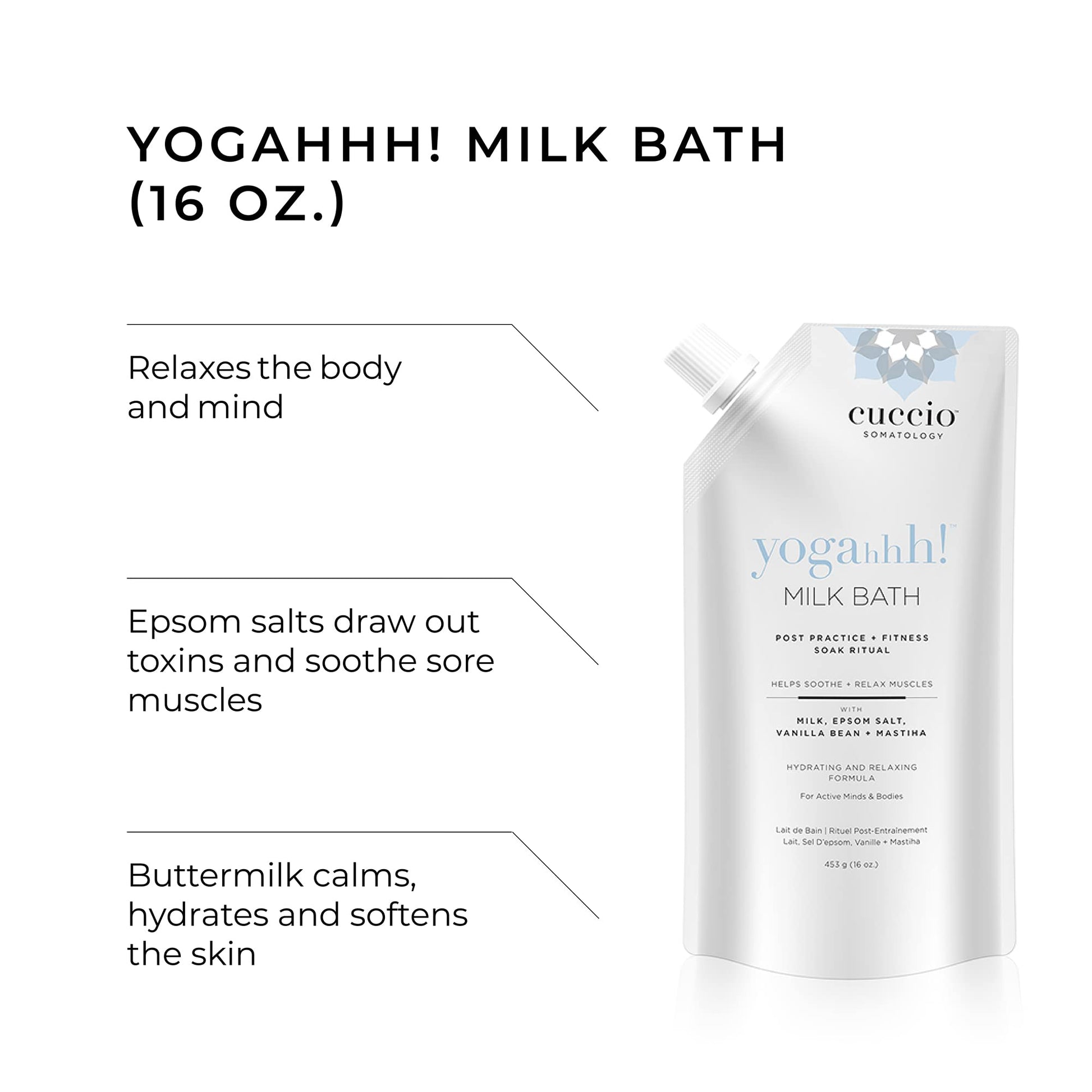 White Smoke cuccio SOMATOLOGY Yogahhh Milk Bath, White (I0098650)