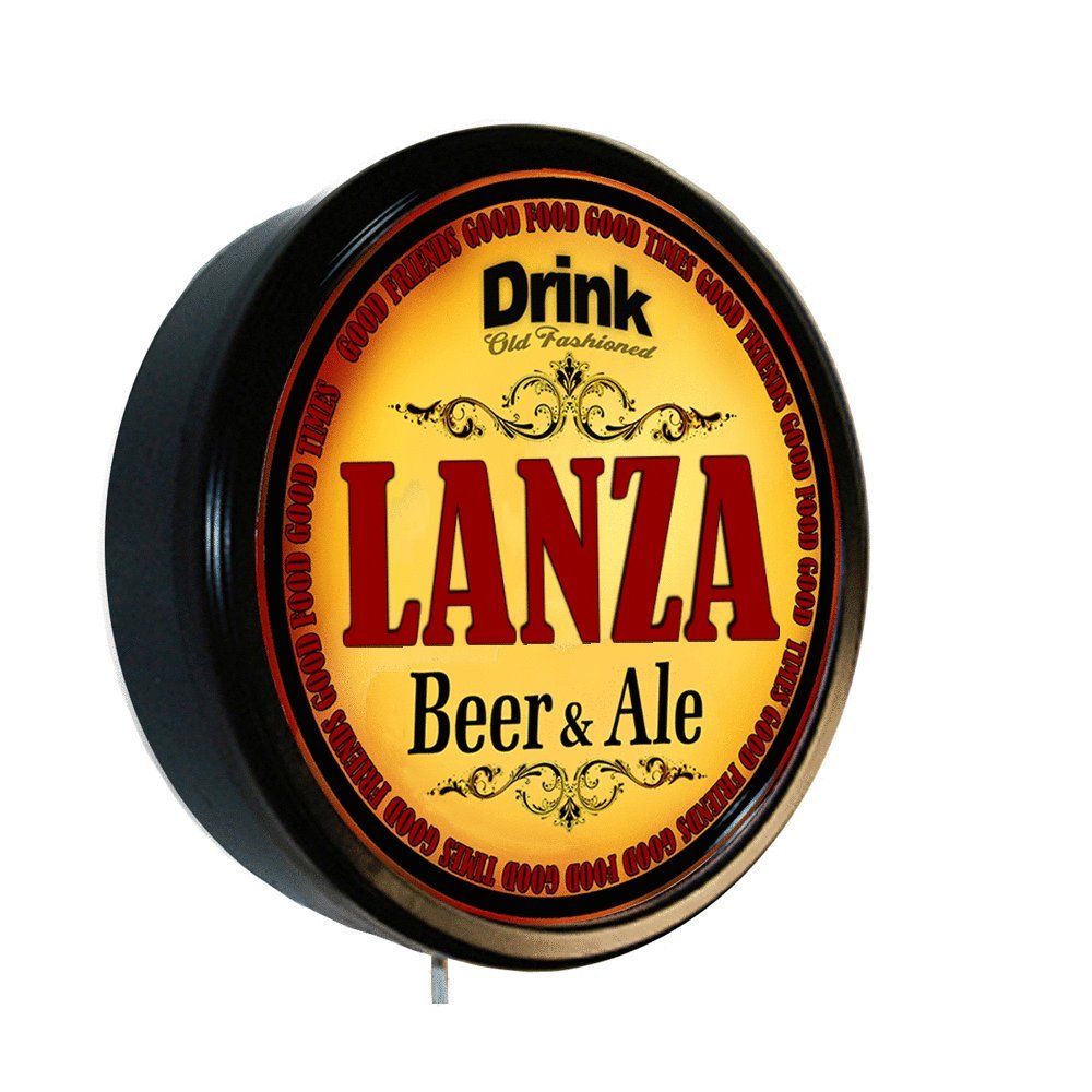 White Smoke Goldenoldiesclocks Lanza Beer and Ale Cerveza Lighted Wall Sign