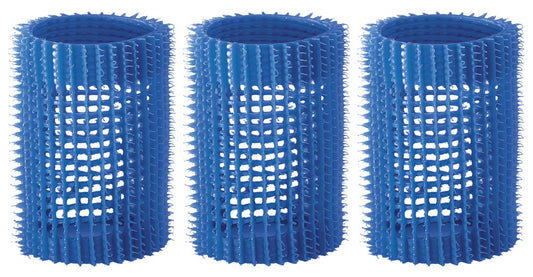 Dark Slate Blue Olivia Garden Jet Set EZ Grip Self-Gripping Curlers - Hair Rollers for Setting or Perming - Style Curls and Waves, 1 3/4" - 3 Count