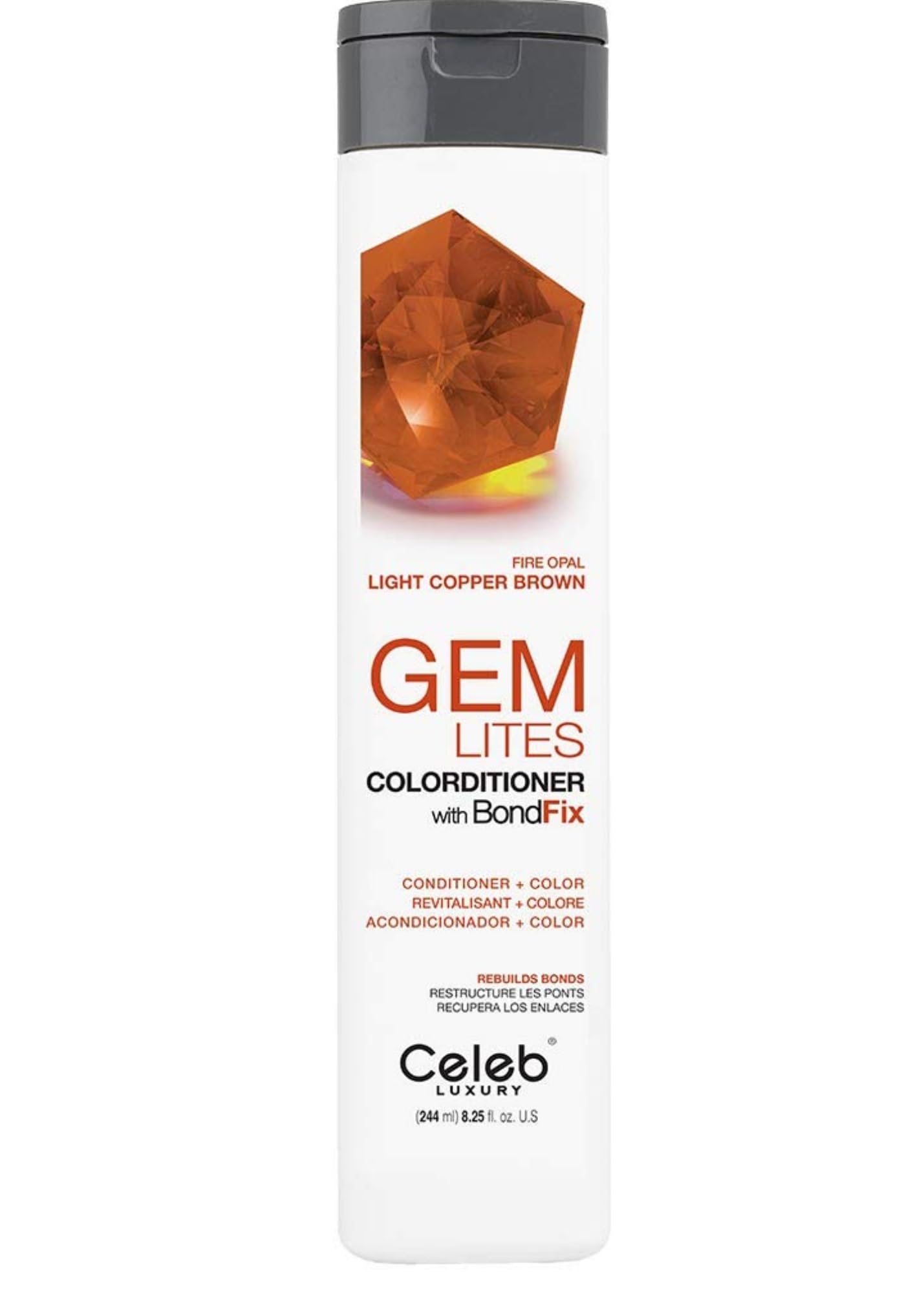 White Smoke Celeb Luxury Colorwash Color Depositing Conditioner - Color Refresher , Vegan Hair Dye Mask, Bondfix Bond Rebuilder, Gem Lites Fire Opal