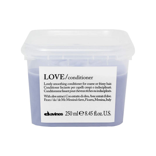 Lavender Davines LOVE Smoothing Conditioner | for Curly and Unruly Hair, Frizzy Hair | Smoothing Hair Products with Olive Extract | 8.45 Fl Oz