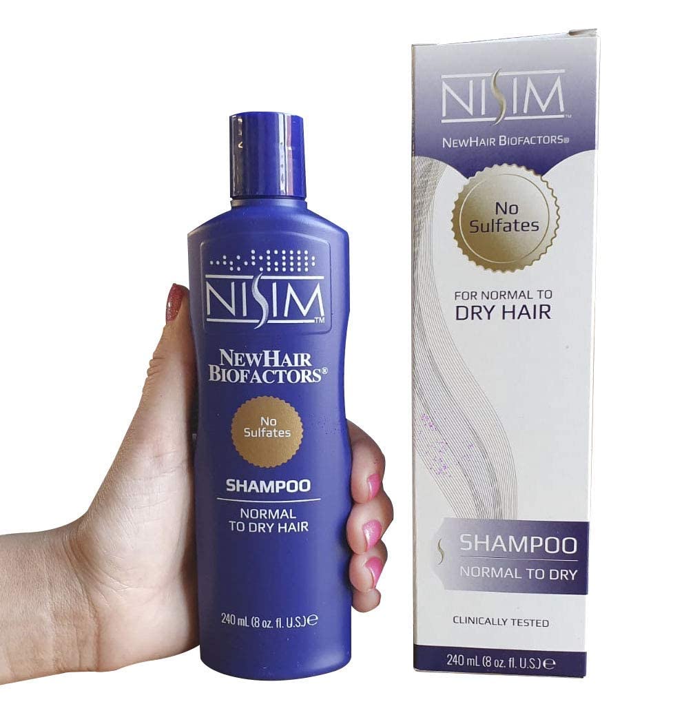 White Smoke NISIM - NewHair BioFactors Shampoo for Normal to Dry Hair - Deep Cleaning Shampoo That Controls Excessive Hair Loss ( 8 Ounces / 240 Milliliters )