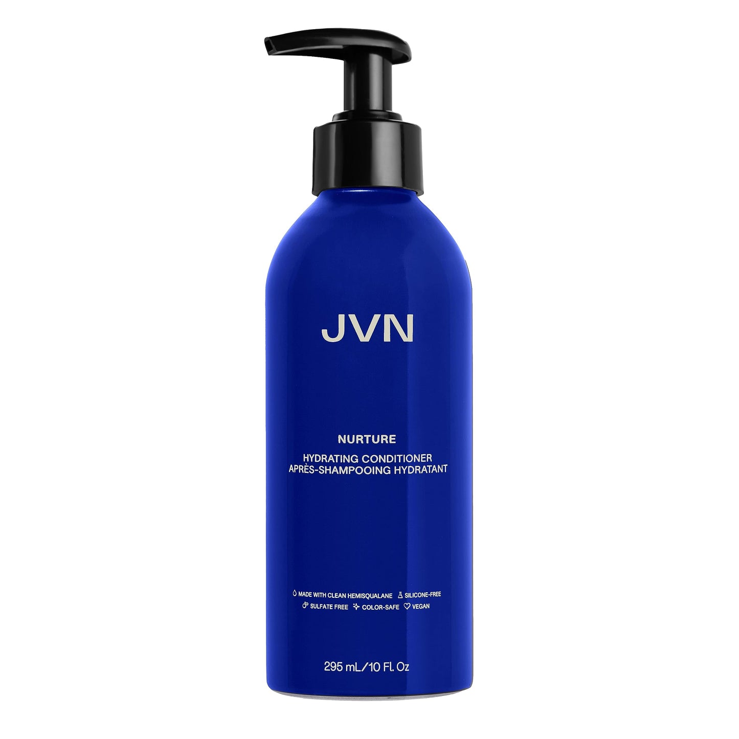 Midnight Blue JVN Nurture Hydrating Conditioner, 10 Fl Oz, Detangles & Softens Hair, Moisture and Deeply Nourishing Conditioner, Color Safe Hair Care for Women and Men, Non-Toxic, Silicone and Paraben Free