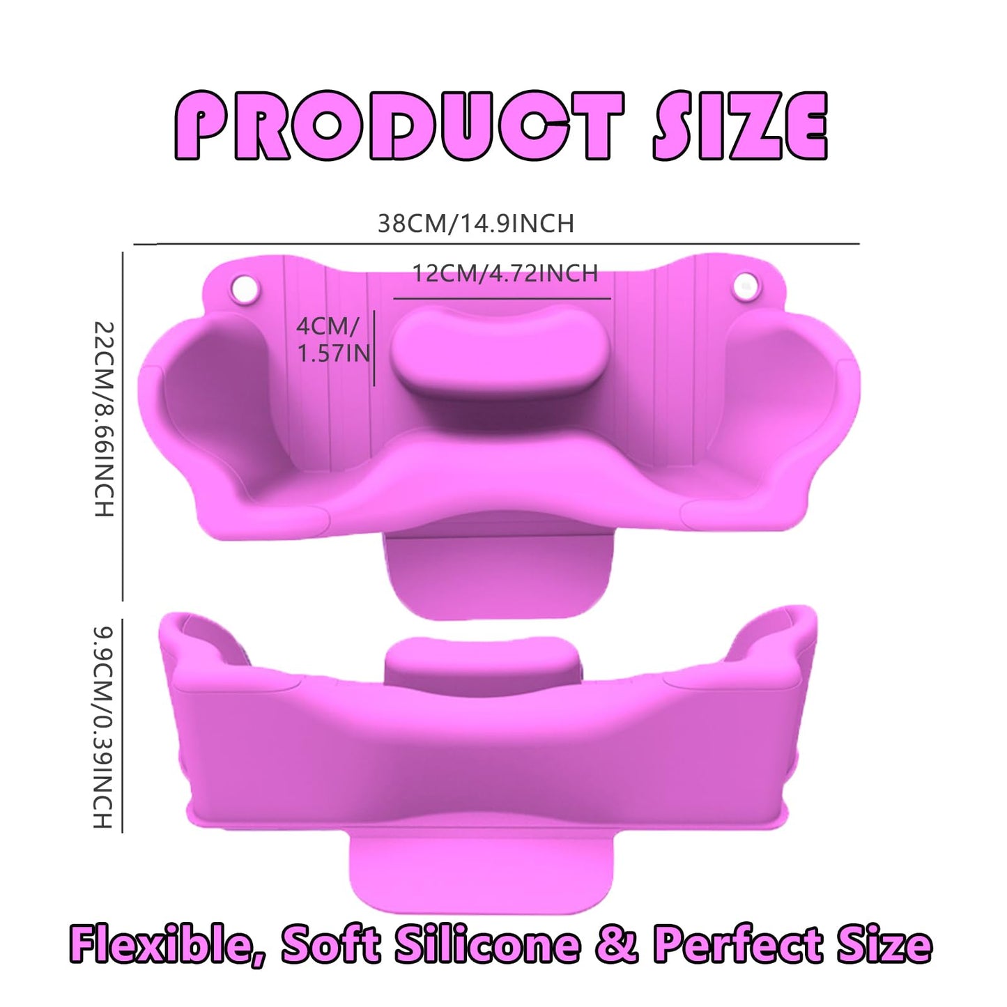 White Smoke Cinlitek Portable Shampoo Bowl，Soft Silicone Hair Washing Basin with Neck-Floating Support for Kids, Elderly, Pregnant Women & Mobility Impaired, Ideal for Home Bathroom, Salon & Care Facilities