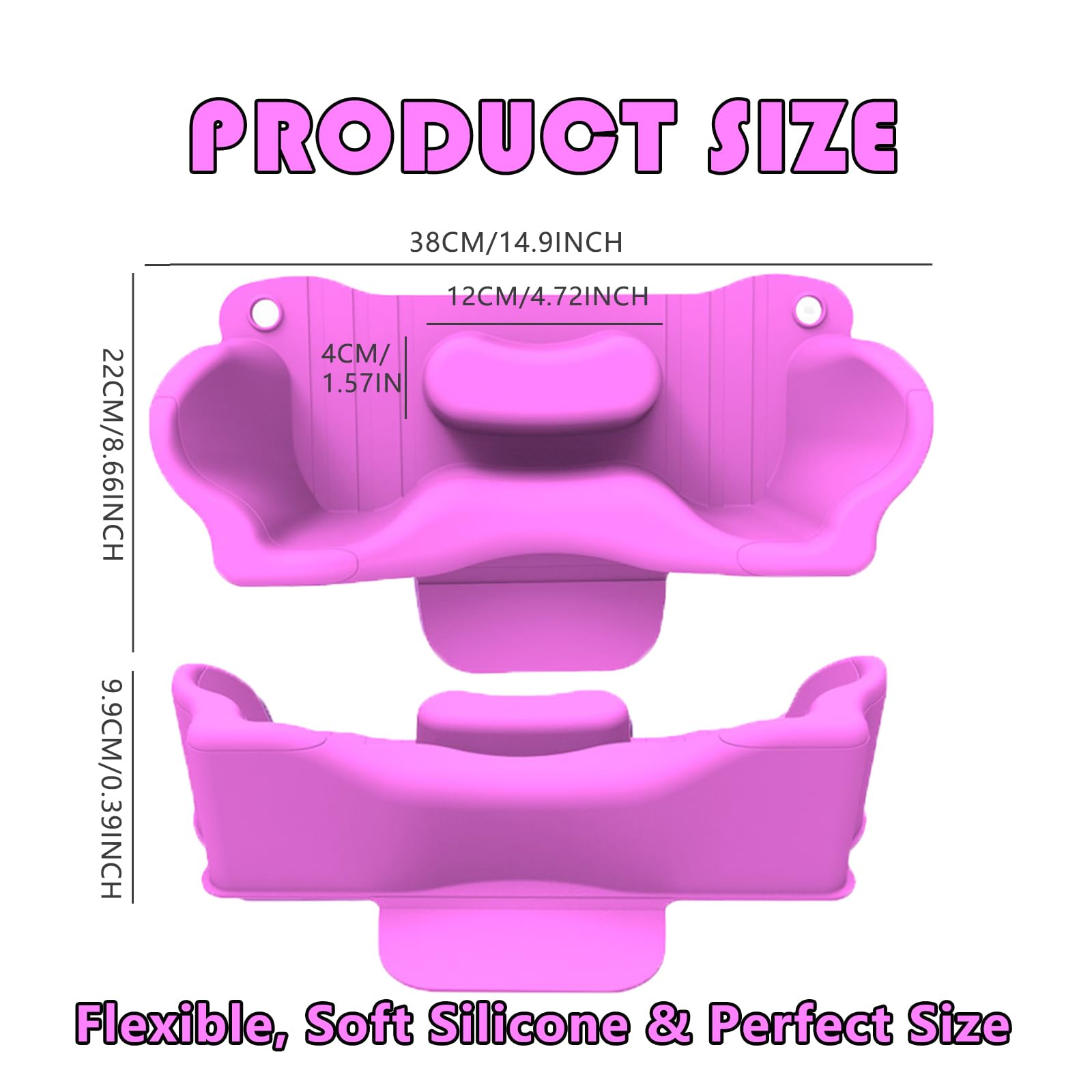 White Smoke Cinlitek Portable Shampoo Bowl，Soft Silicone Hair Washing Basin with Neck-Floating Support for Kids, Elderly, Pregnant Women & Mobility Impaired, Ideal for Home Bathroom, Salon & Care Facilities