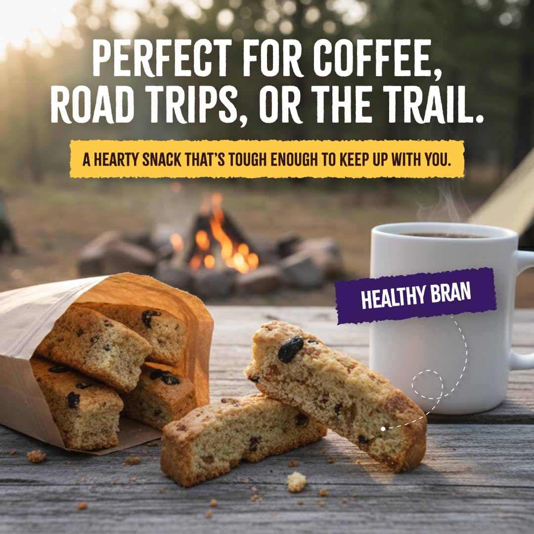 Light Slate Gray Howdy Homestyle South African Rusks (Pack of 4) - Double Baked Biscuits w/Buttermilk, Healthy Bran, Cranberry & Almond & Chocolate Chip - Preservative Free Sweet, Crispy Treats For Tea & Coffee