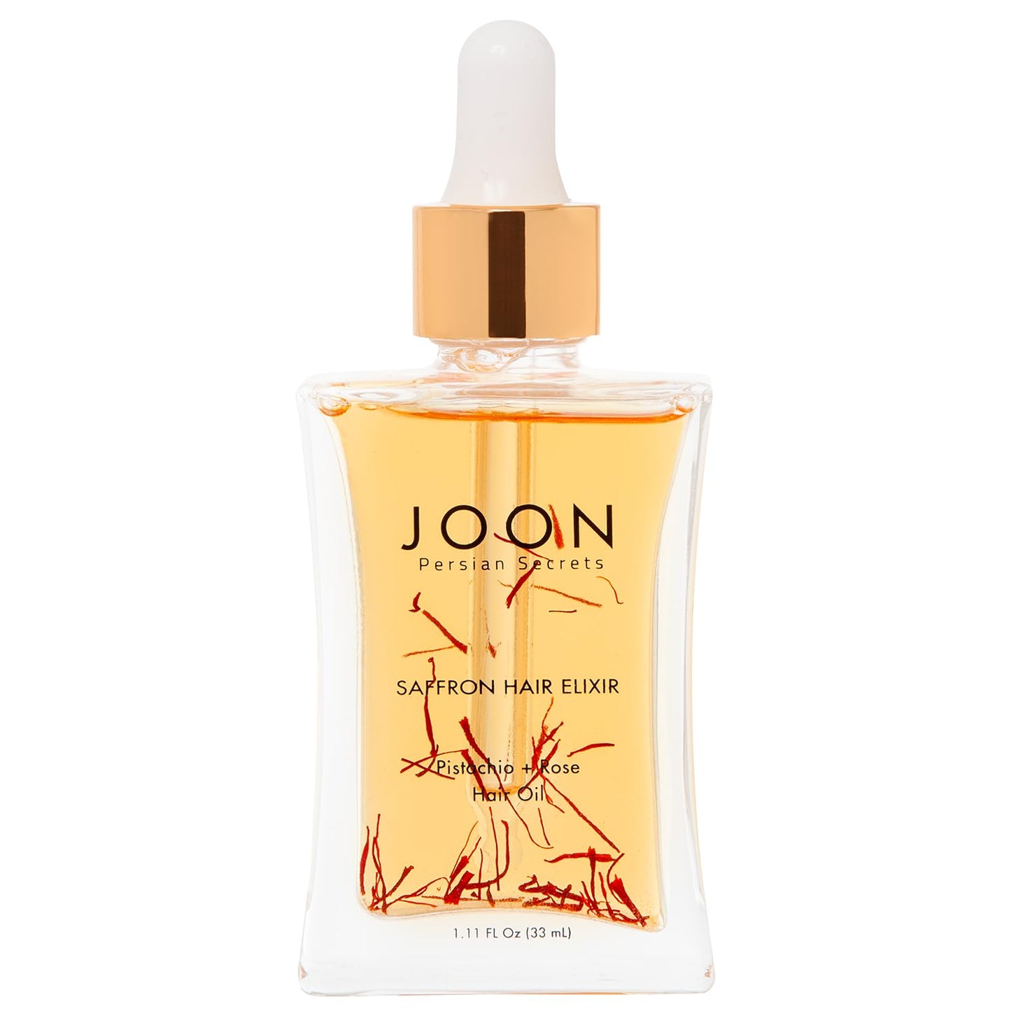 White Smoke Joon Saffron Hair Elixir Pistachio + Rose Hair Oil, 1.11 Fl. Oz.