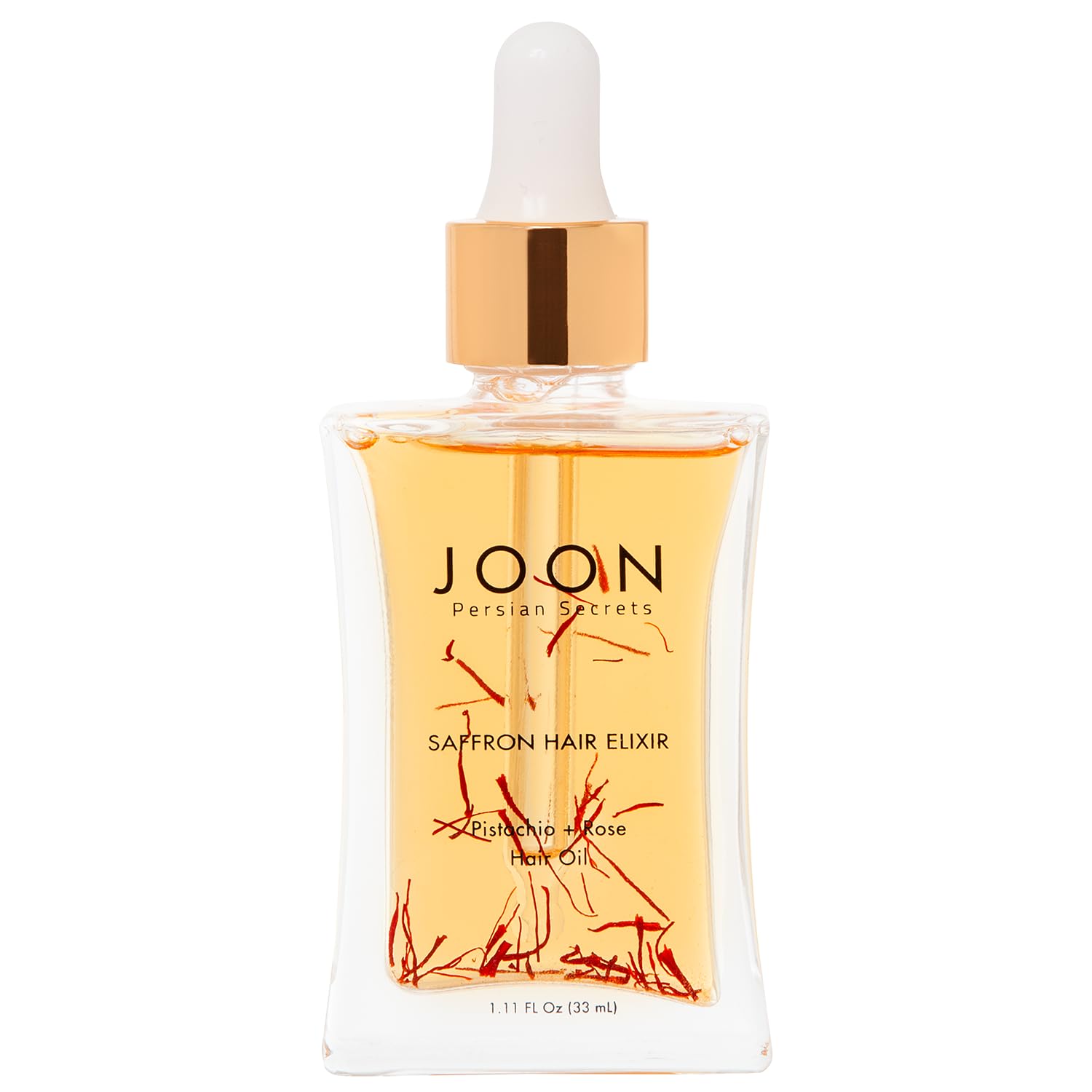 White Smoke Joon Saffron Hair Elixir Pistachio + Rose Hair Oil, 1.11 Fl. Oz.