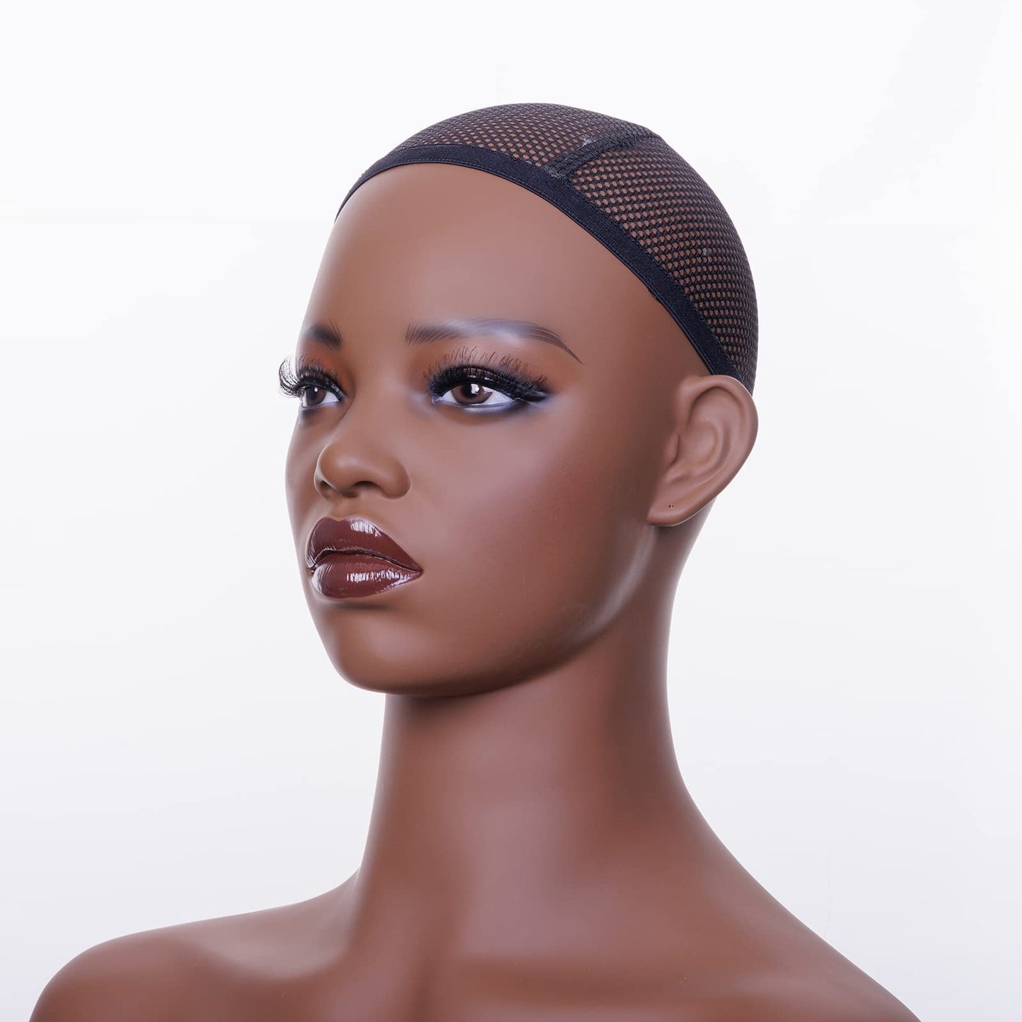 White Smoke JINGFA Whosale Realistic Female Mannequin Head with Shoulders Manikin Wig Head Stands for Wigs,Makeup,Jewerly,Beauty Accessories Displaying