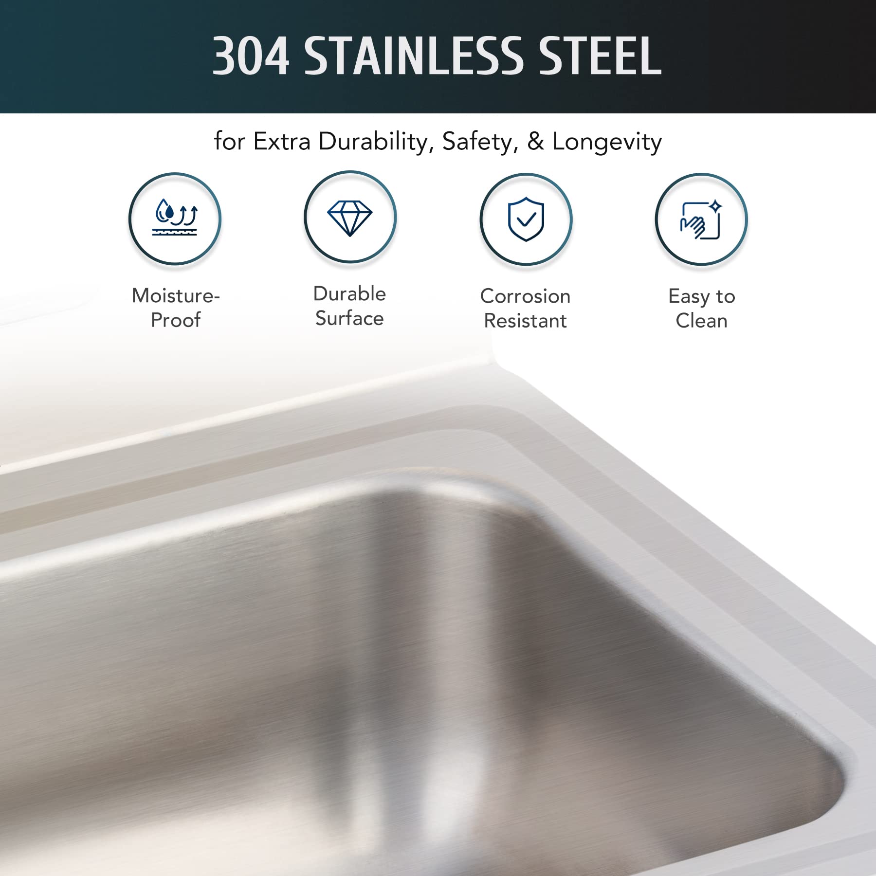White Smoke WILPREP Hand Sink Commercial Stainless Steel Sink for Washing, NSF Utility Sink with Gooseneck Faucet, Wall Mount Kitchen Sink for Restaurant Bar RV Bathroom Laundry Room (17 x 15 Inches)
