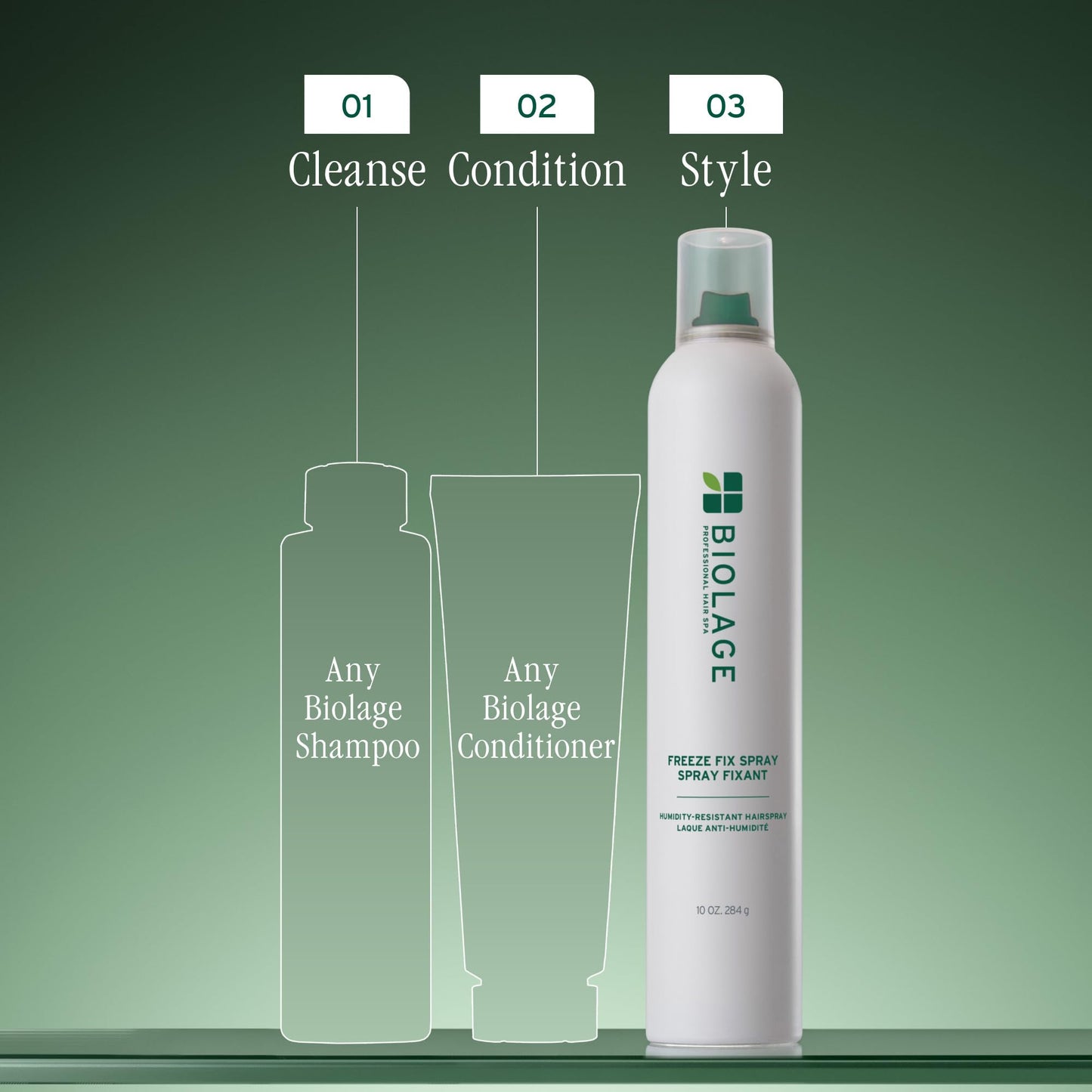 Slate Gray Biolage-Freeze Fix - Humidity-Resistant Fast-Drying Anti-Frizz Hairspray, Long-Lasting Strong Hold, For All Hair Types, Vegan & Paraben-Free