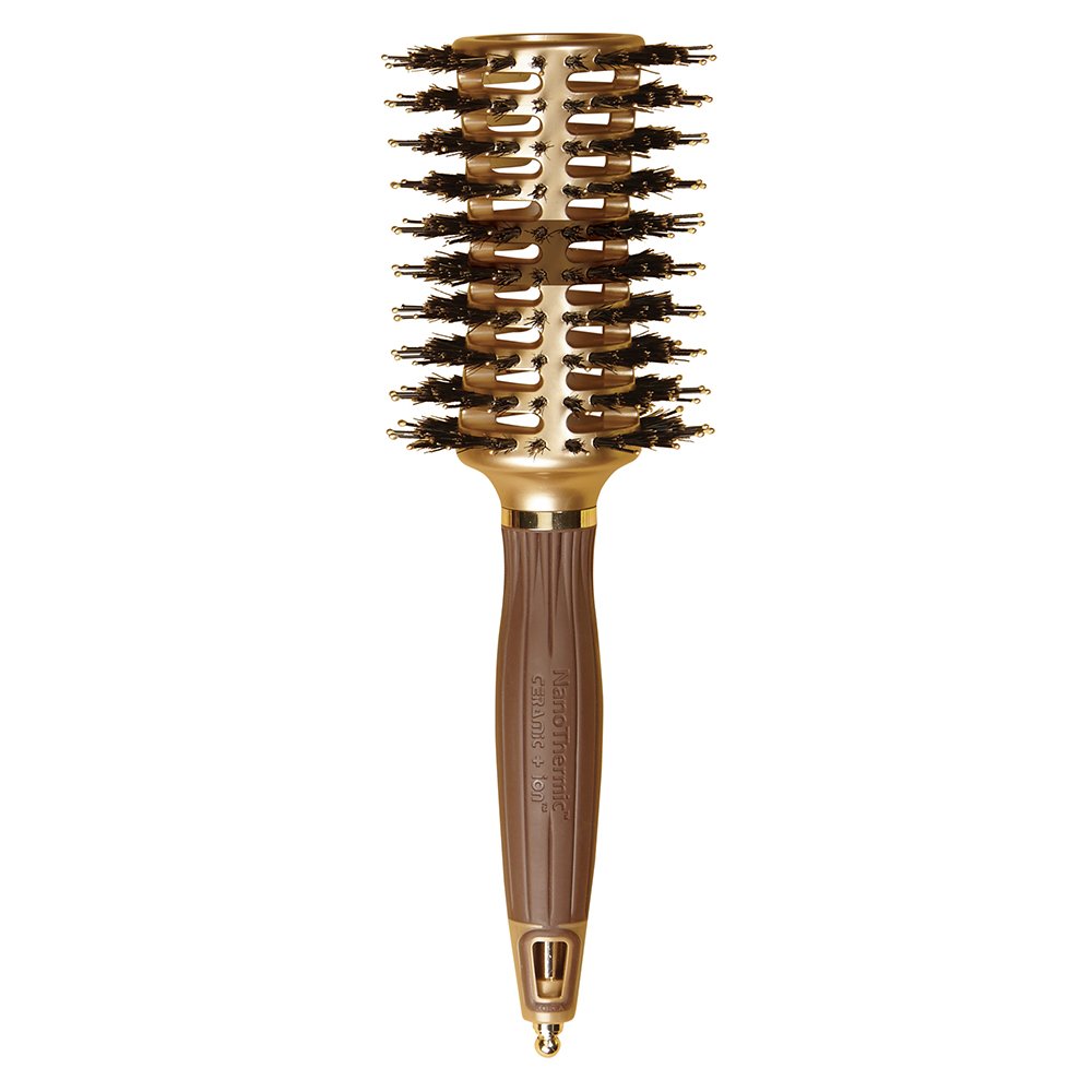 White Smoke Olivia Garden NanoThermic Contour Vent Combo Hair Brush NT-CVL (Large 3 1/8")