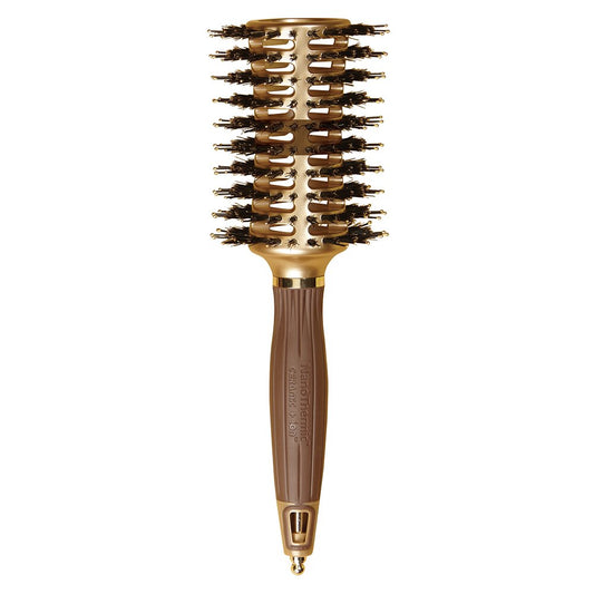 White Smoke Olivia Garden NanoThermic Contour Vent Combo Hair Brush NT-CVL (Large 3 1/8")