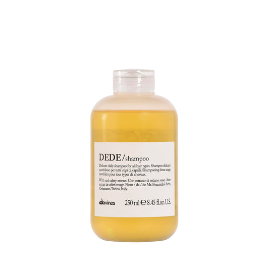 White Smoke Davines DEDE Shampoo, Delicate Soft Lather Daily Cleanser for Medium Fine & Fine Hair - Gently Removes Impurities to Make Hair Light, Shiny, and Soft with Red Celery Extract, 8.45 Fl Oz