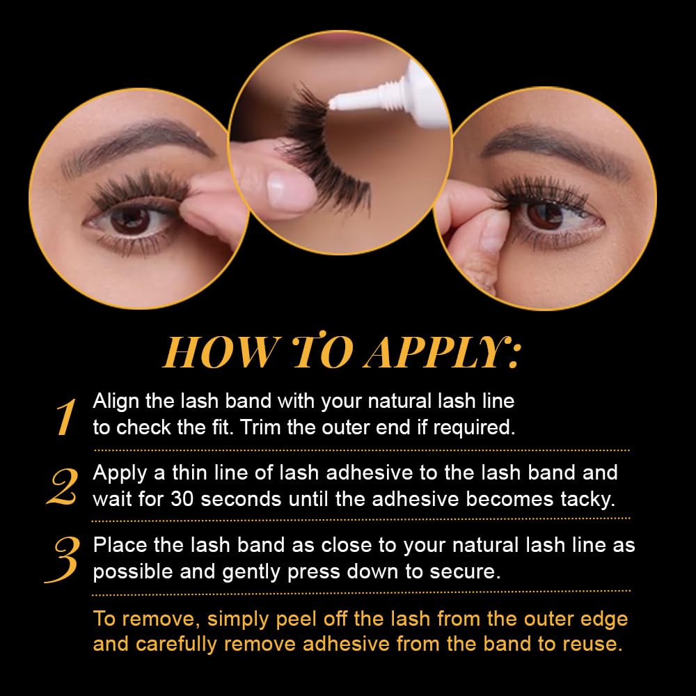 Black Ardell False Eyelashes Double Up 203 - Dramatic Volume, Long & Full Strip Lashes, Reusable Fake Lashes, 1 Pack