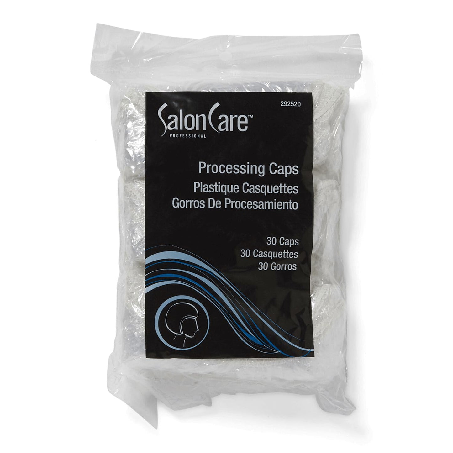 Black Salon Care Professional Processing Caps 30 Count